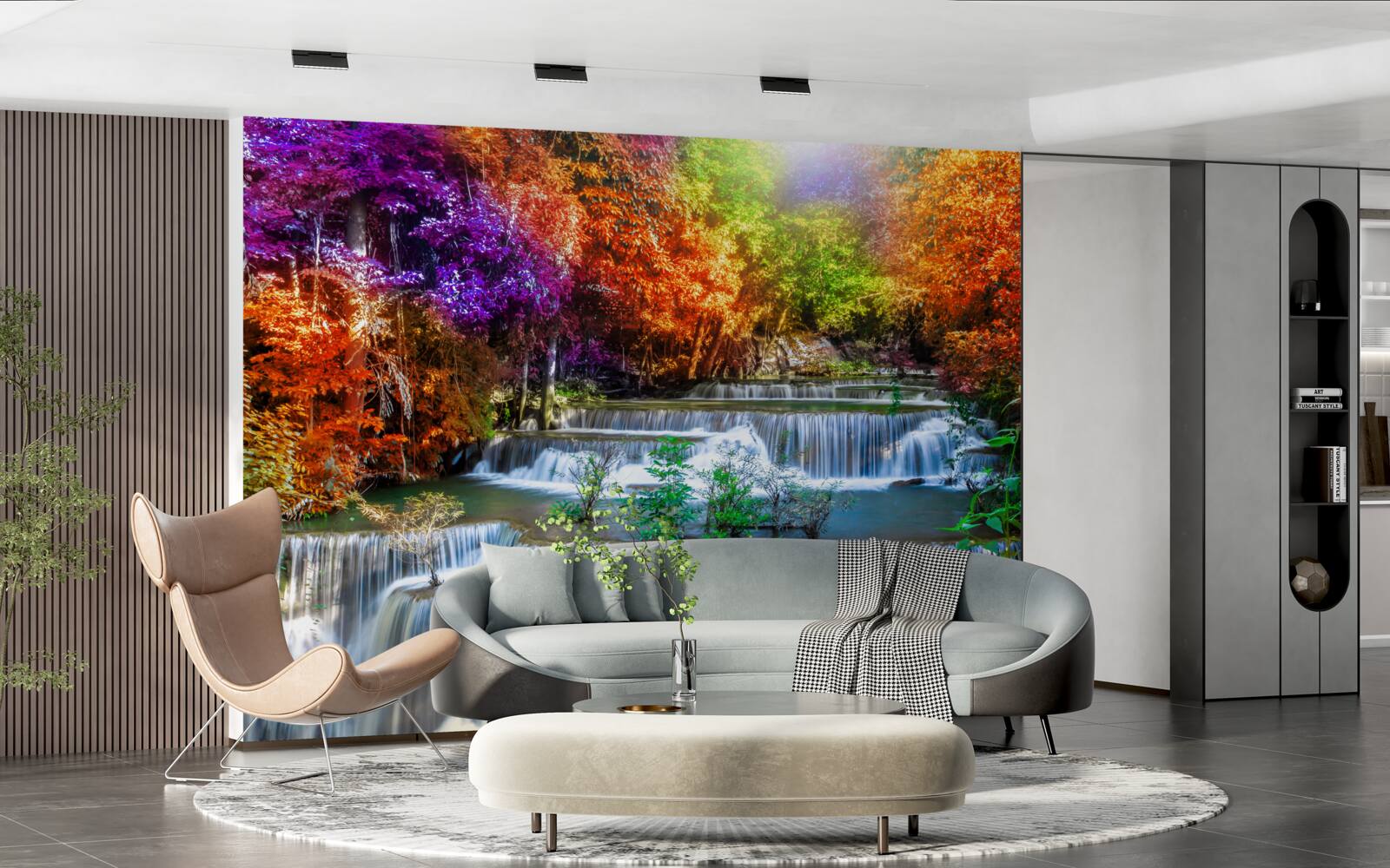 Fototapeten Herbstwasserfall in der Wüste