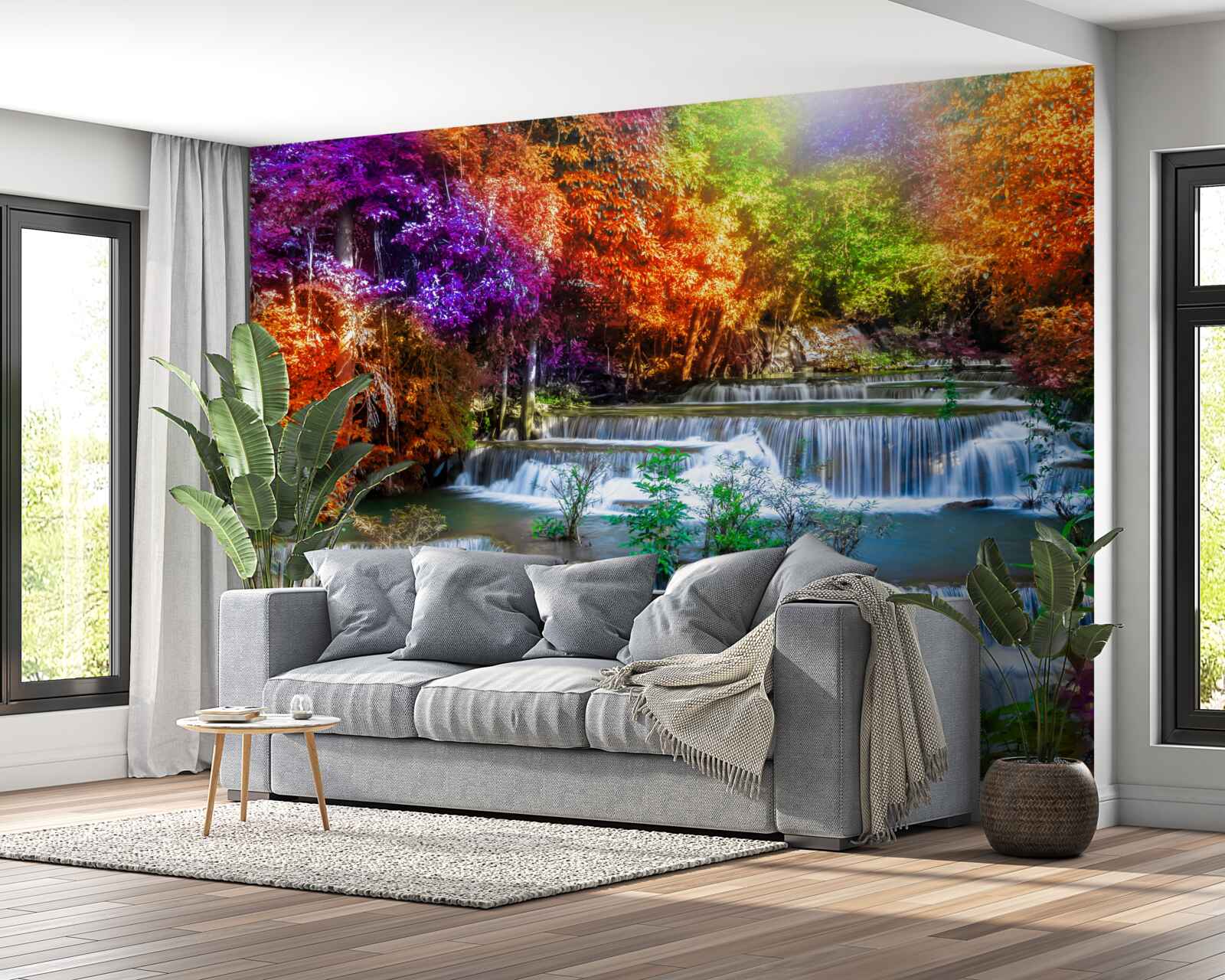 Fototapeten Herbstwasserfall in der Wüste