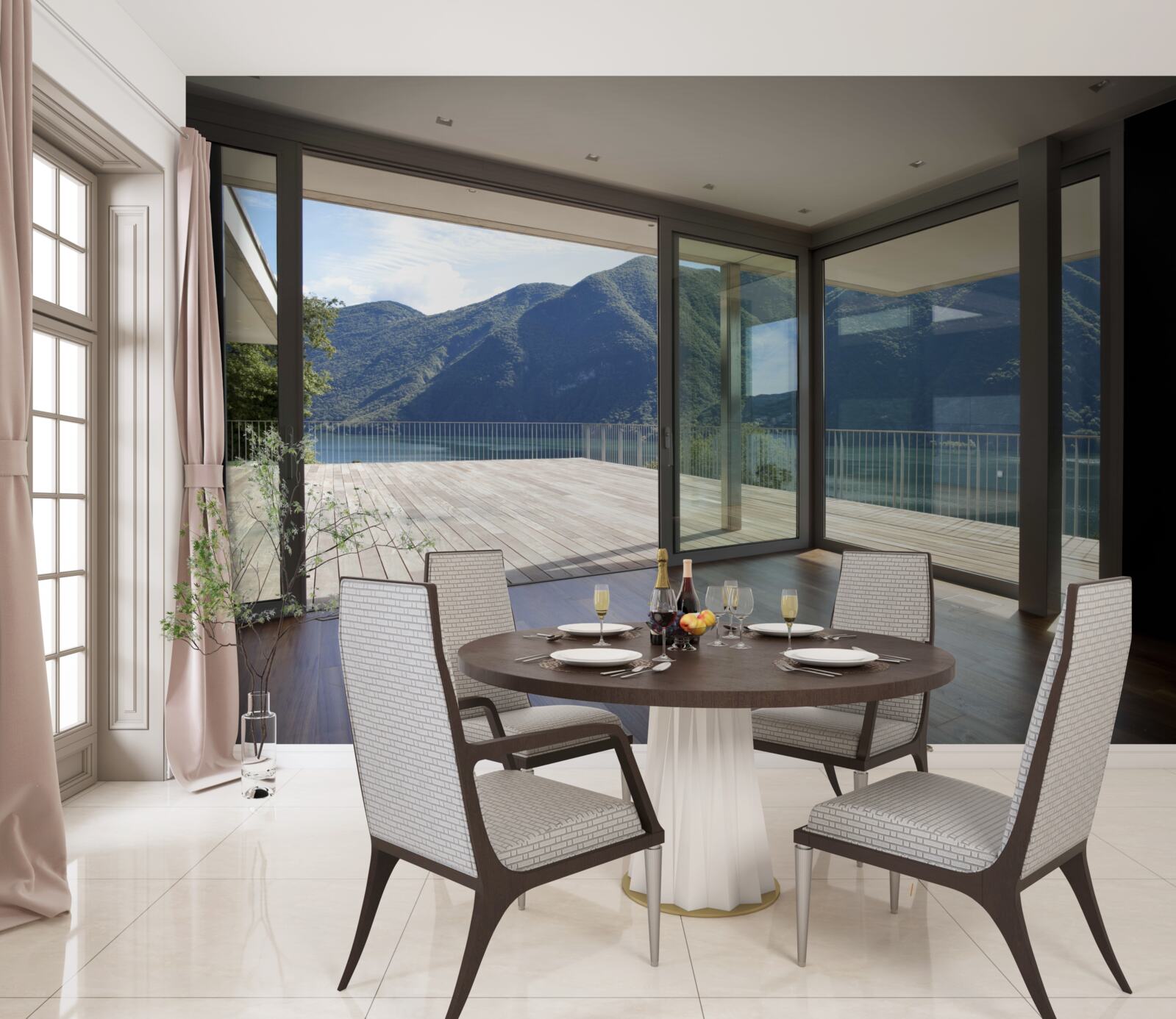 Fototapeten Ein wunderbarer Panoramablick von der Terrasse