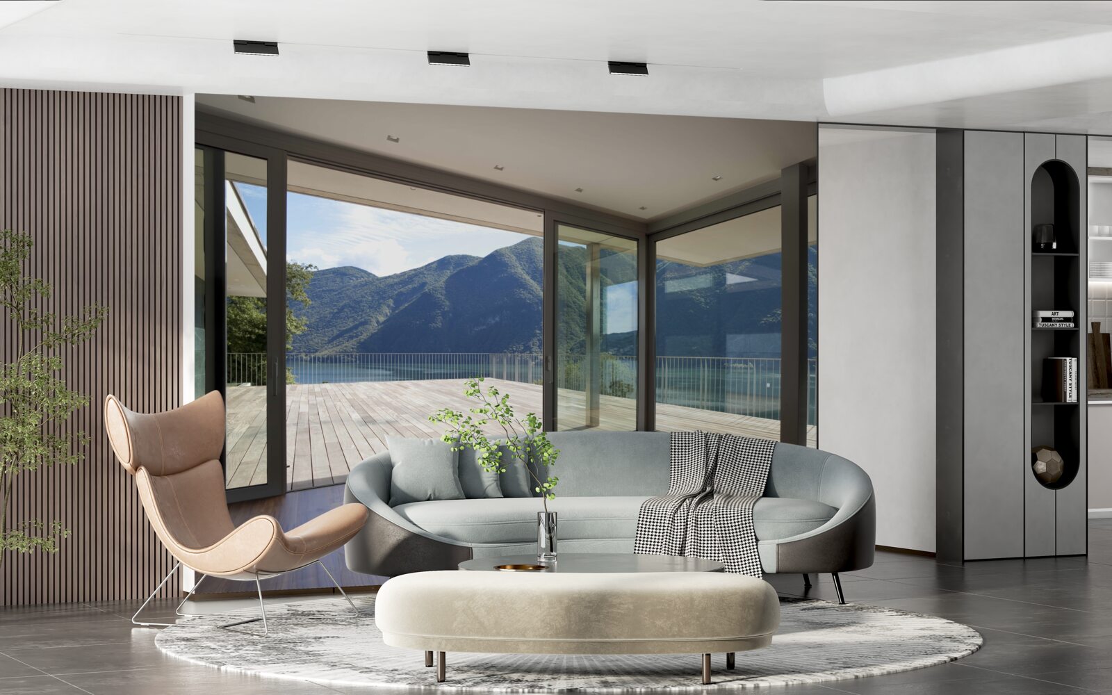 Fototapeten Ein wunderbarer Panoramablick von der Terrasse