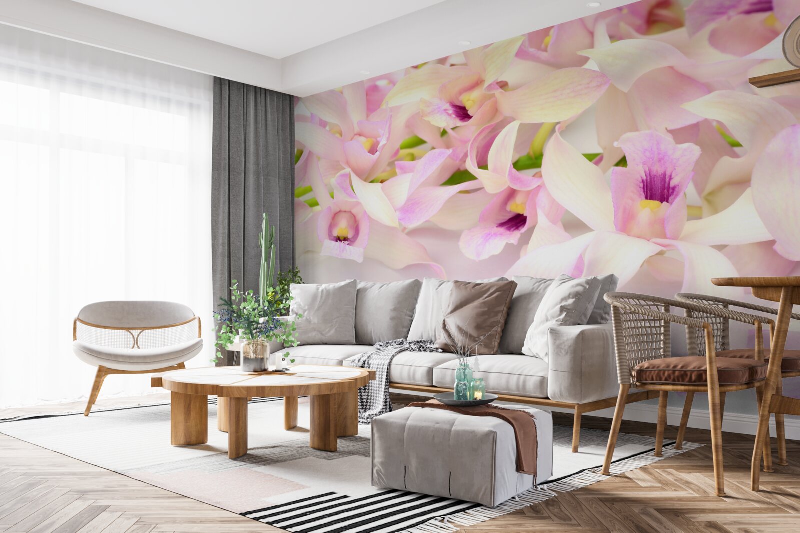 Fototapeten Zarte rosa Blütenknospen