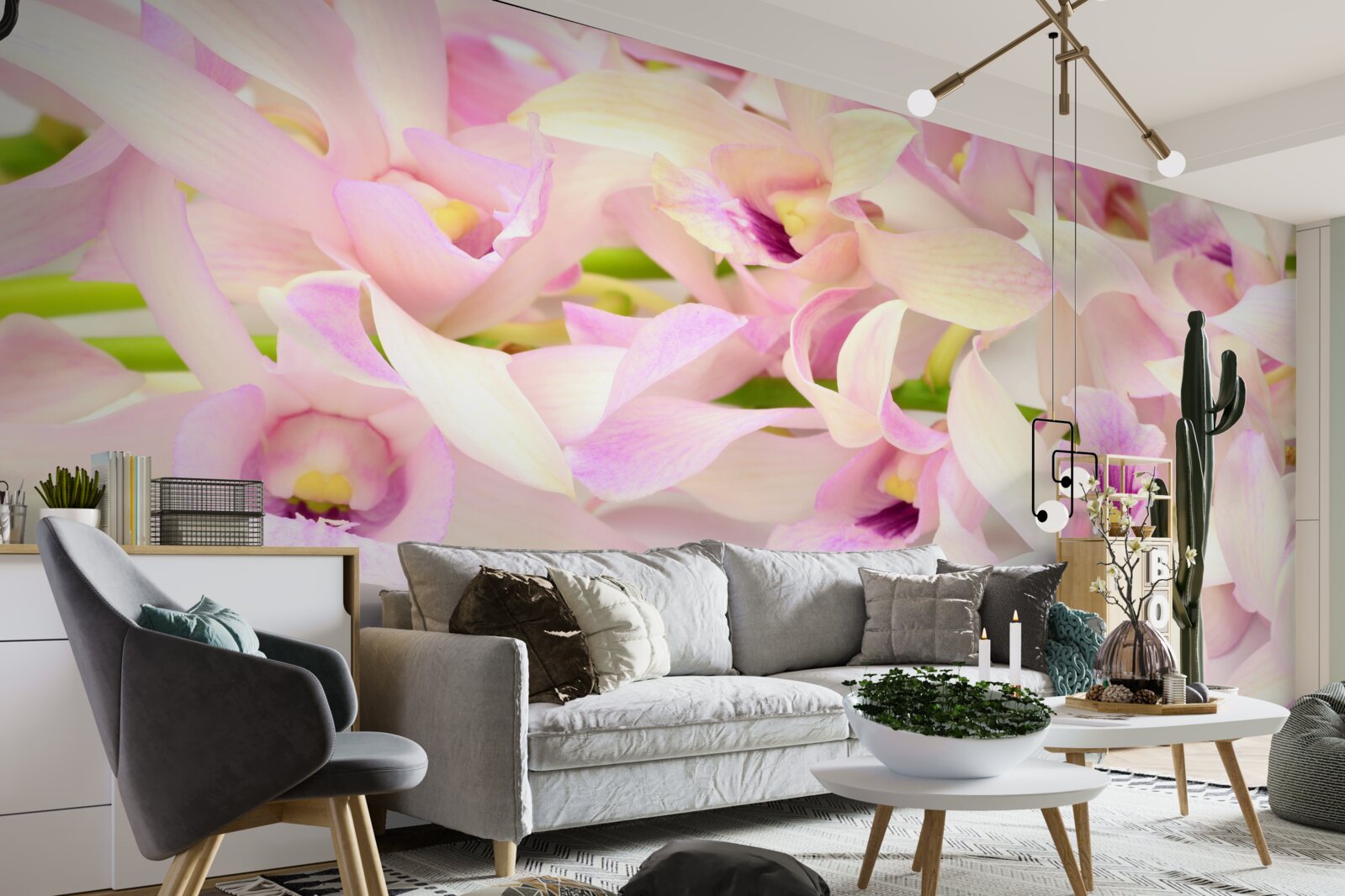Fototapeten Zarte rosa Blütenknospen