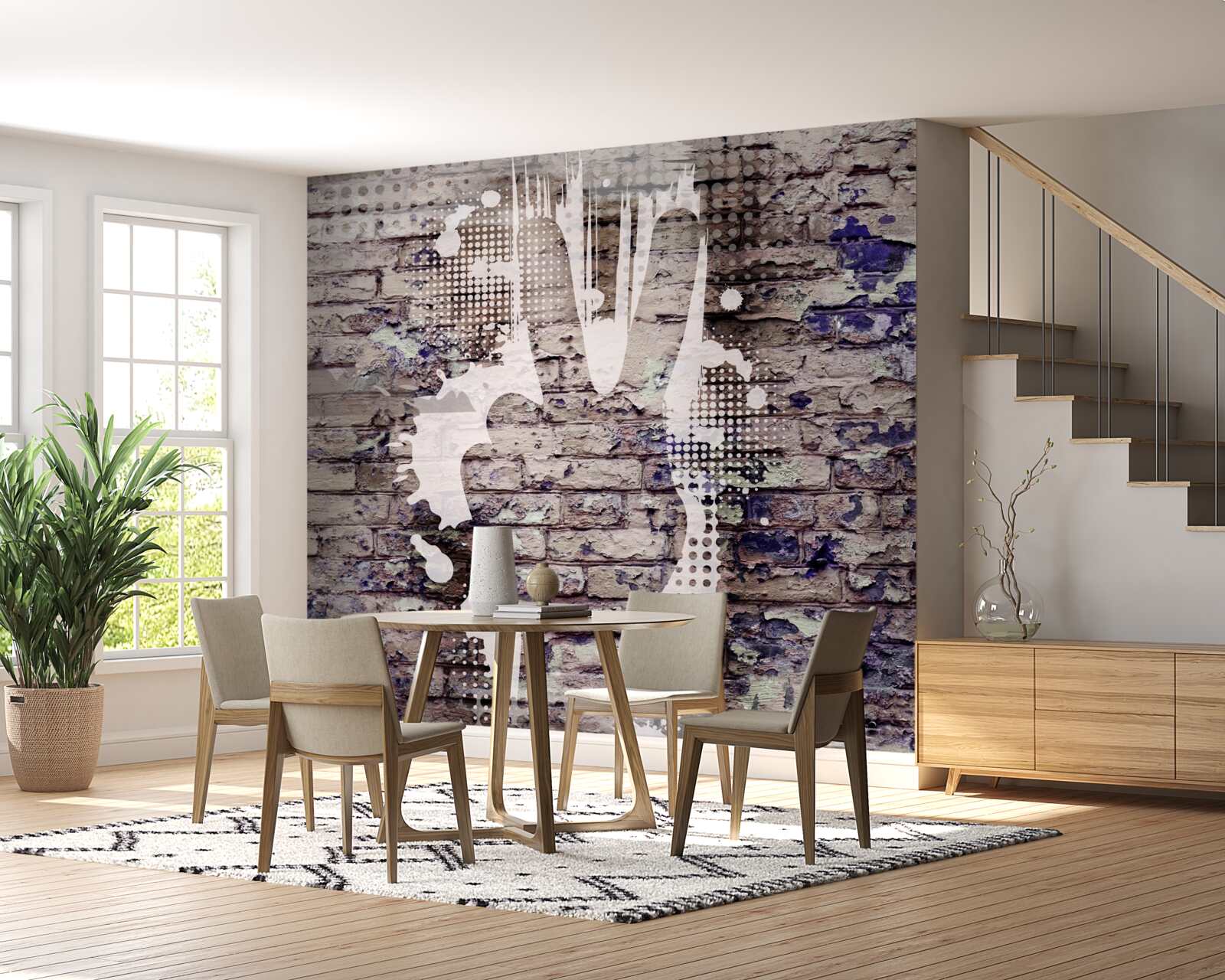 Fototapeten Handschatten an der Wand