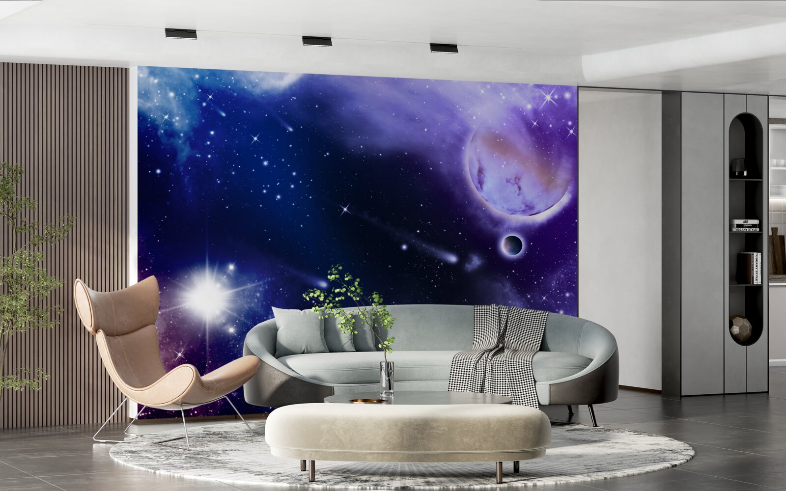 Fototapeten Sterne und Kometen im Weltraum