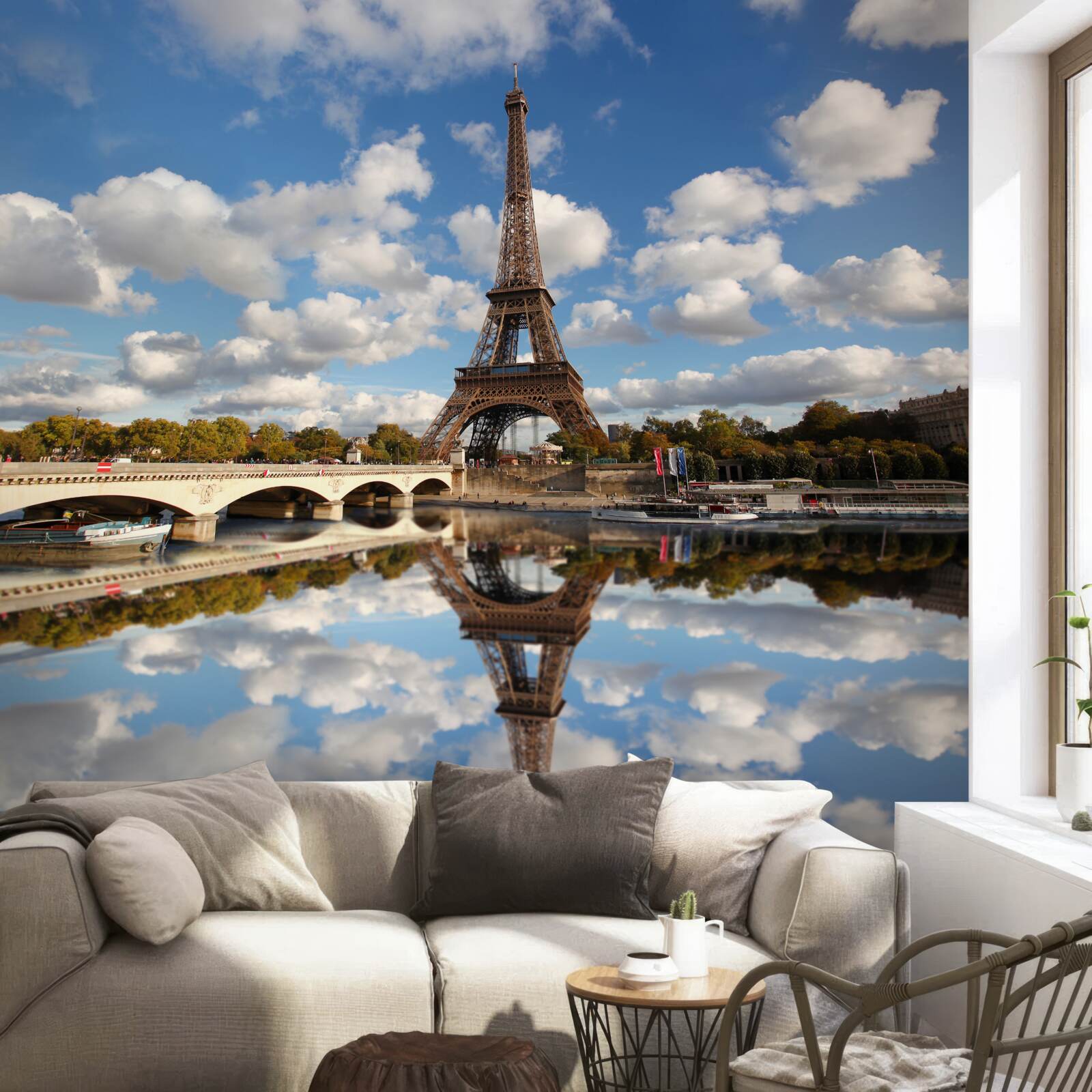 Fototapeten Reflexion von Paris im Spiegel