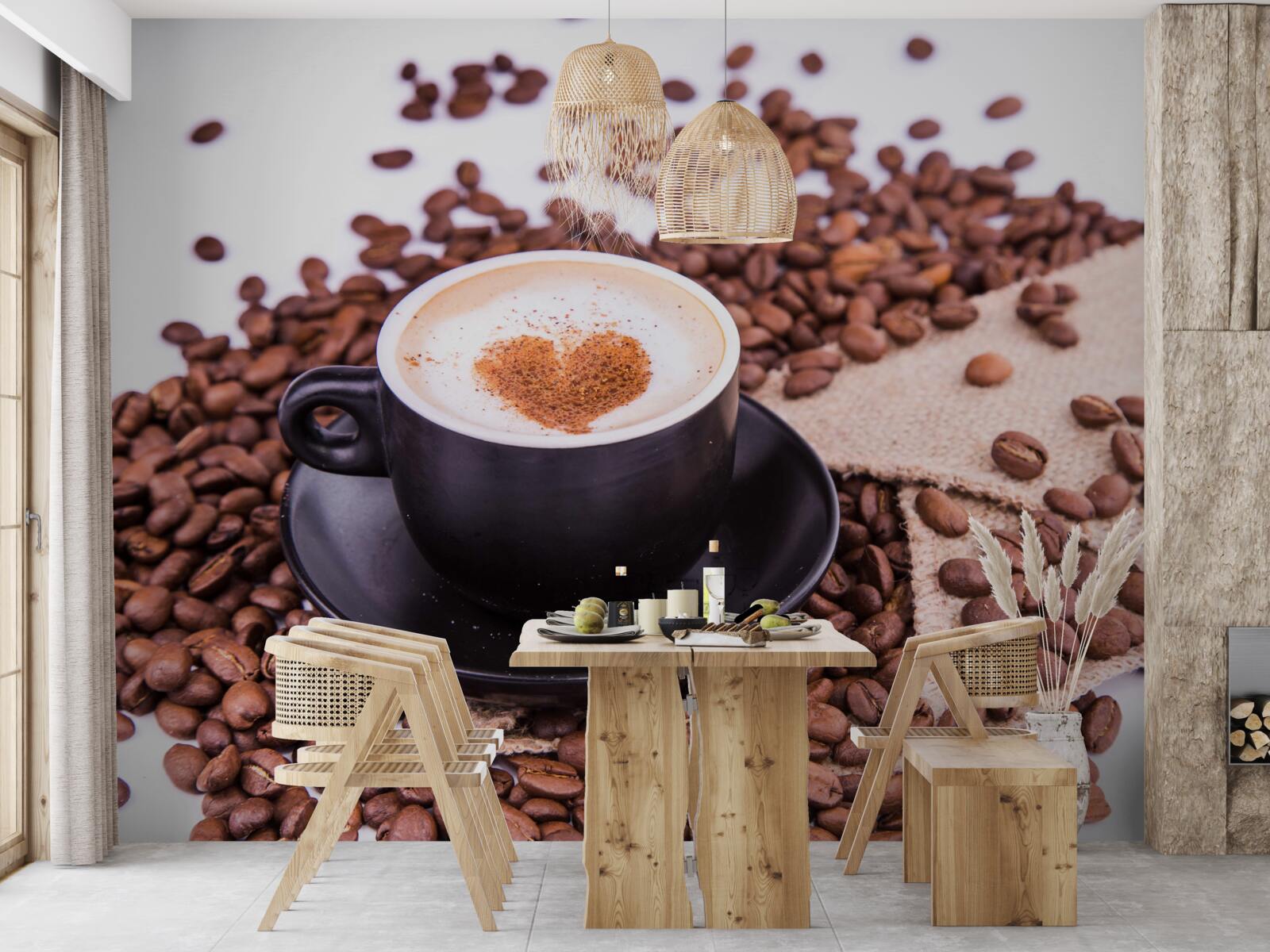 Fototapeten Eine wunderschön zubereitete Tasse Kaffee