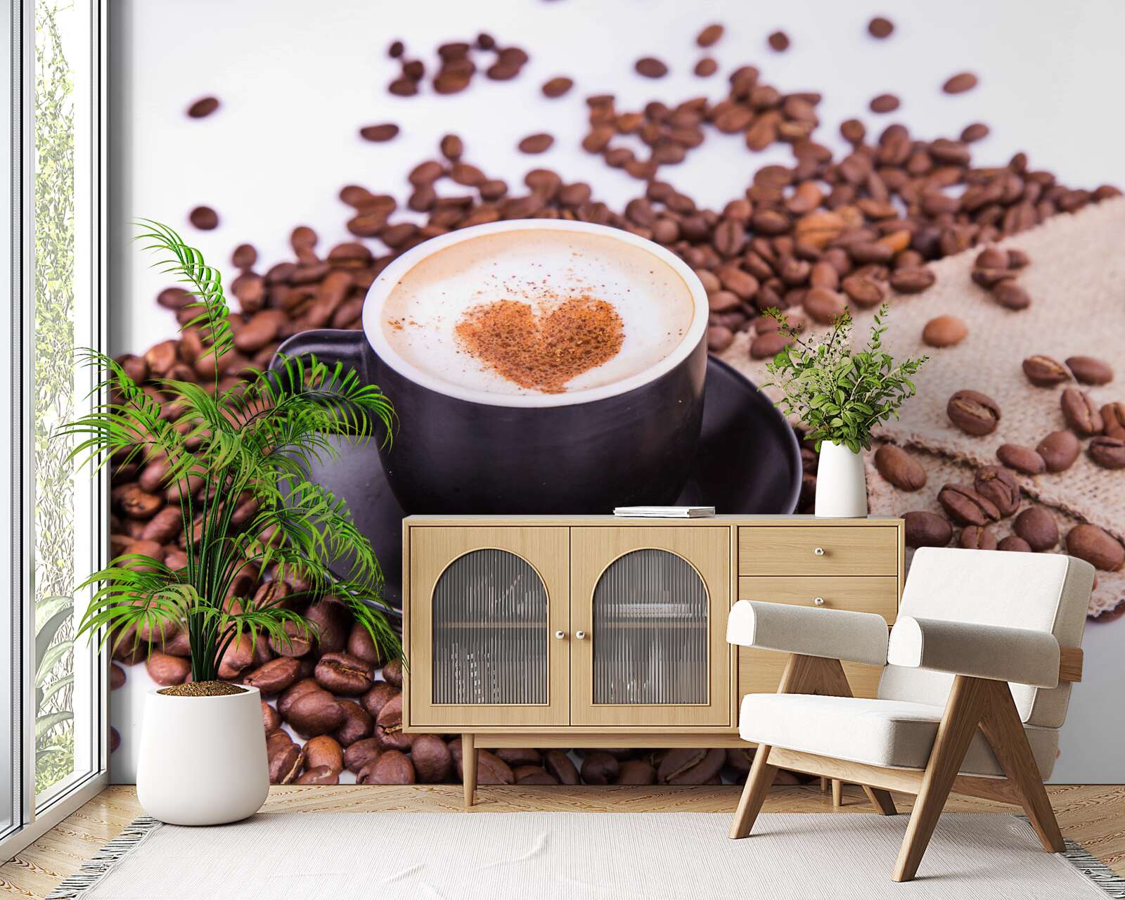 Fototapeten Eine wunderschön zubereitete Tasse Kaffee