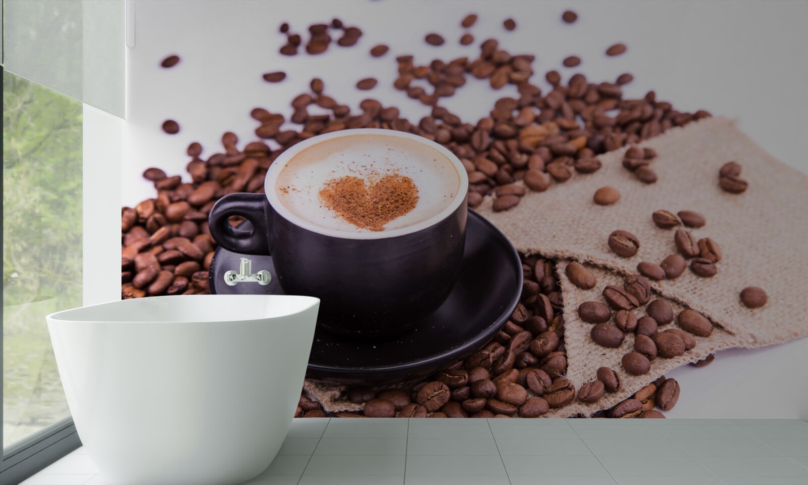 Fototapeten Eine wunderschön zubereitete Tasse Kaffee