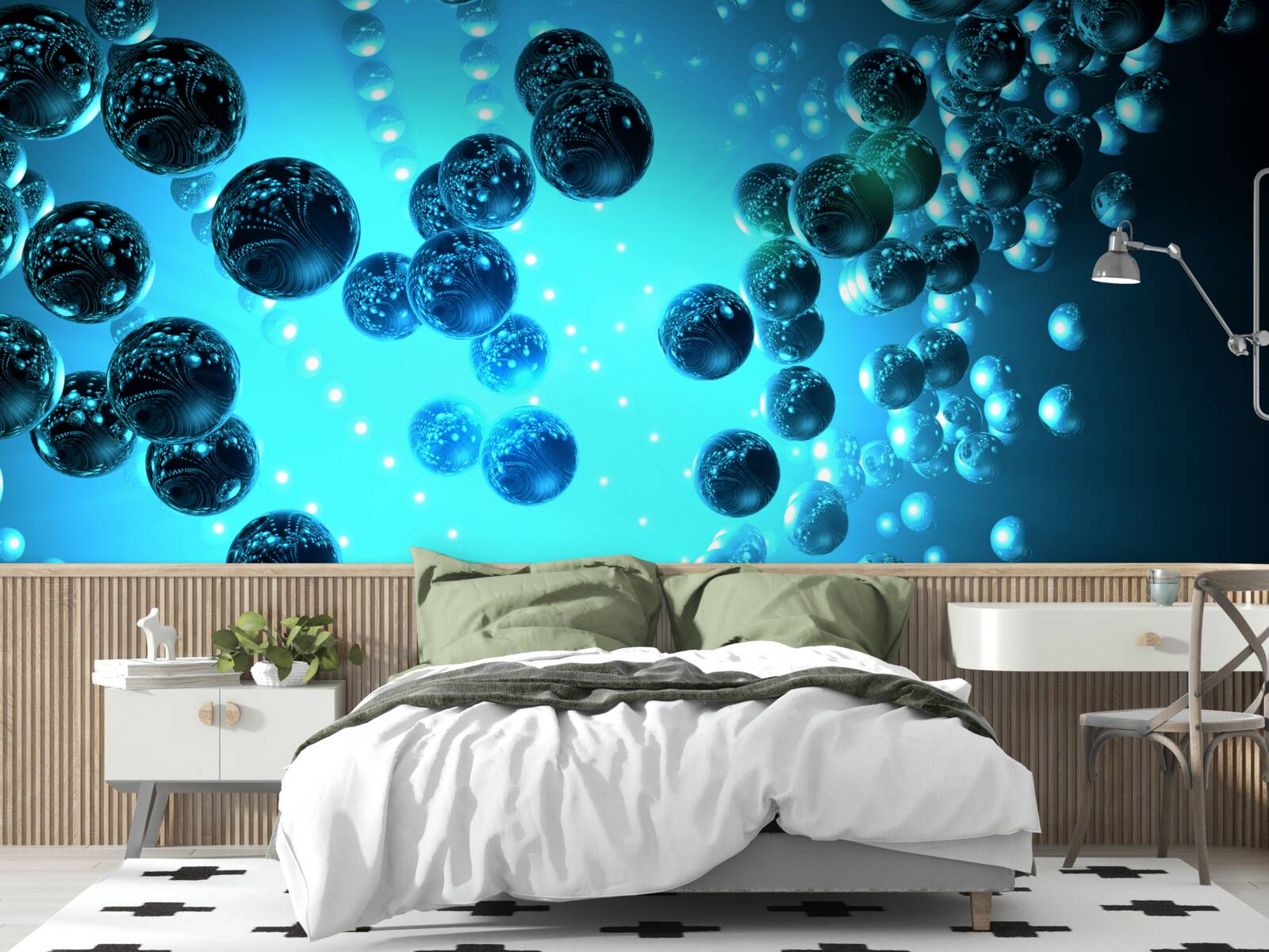 Fototapeten Das Wasser im Glas besteht aus Molekülen