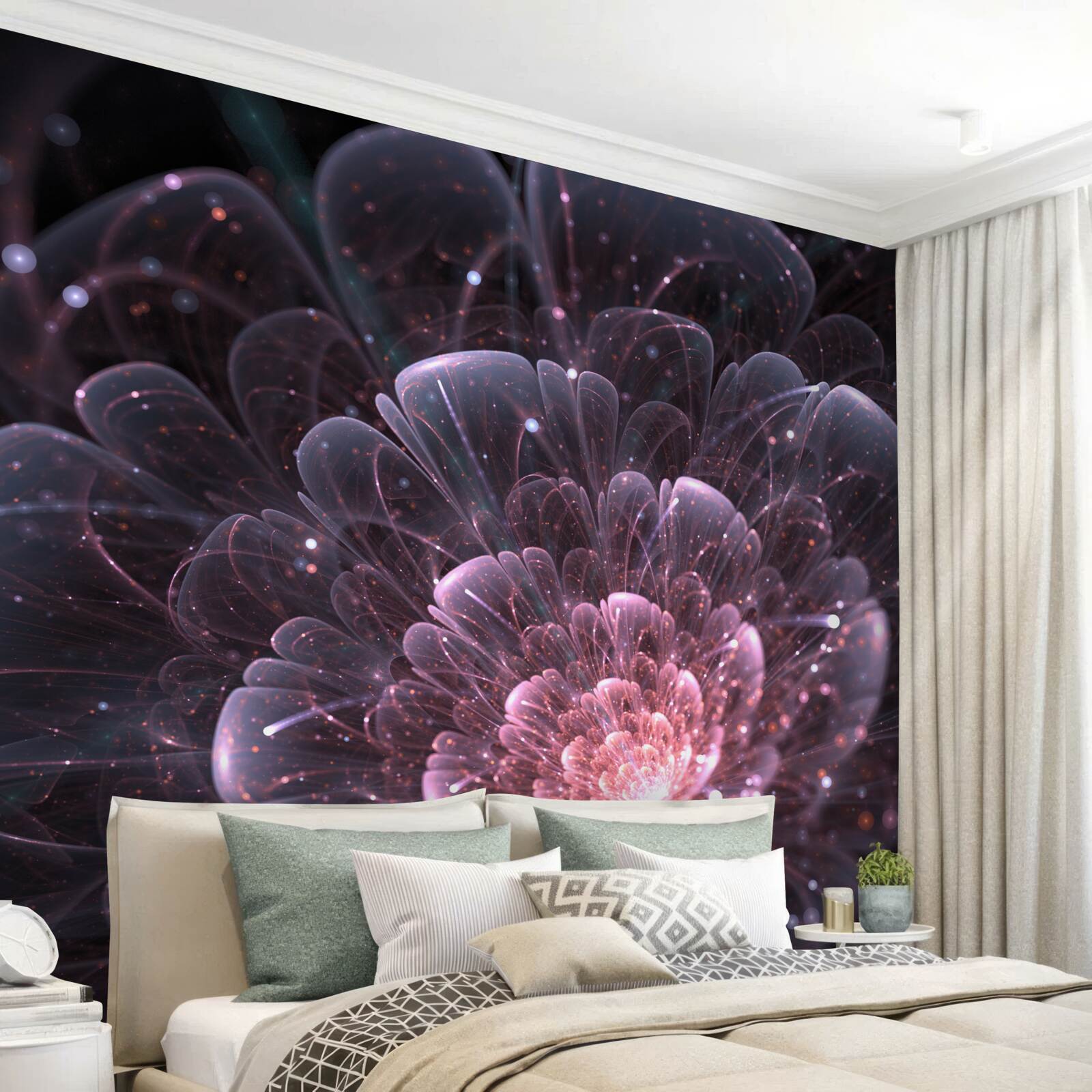 Fototapeten Kosmische Abstraktion im Bild von Lotos