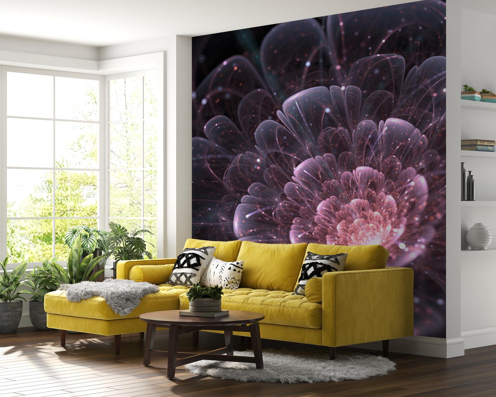 Fototapeten Kosmische Abstraktion im Bild von Lotos