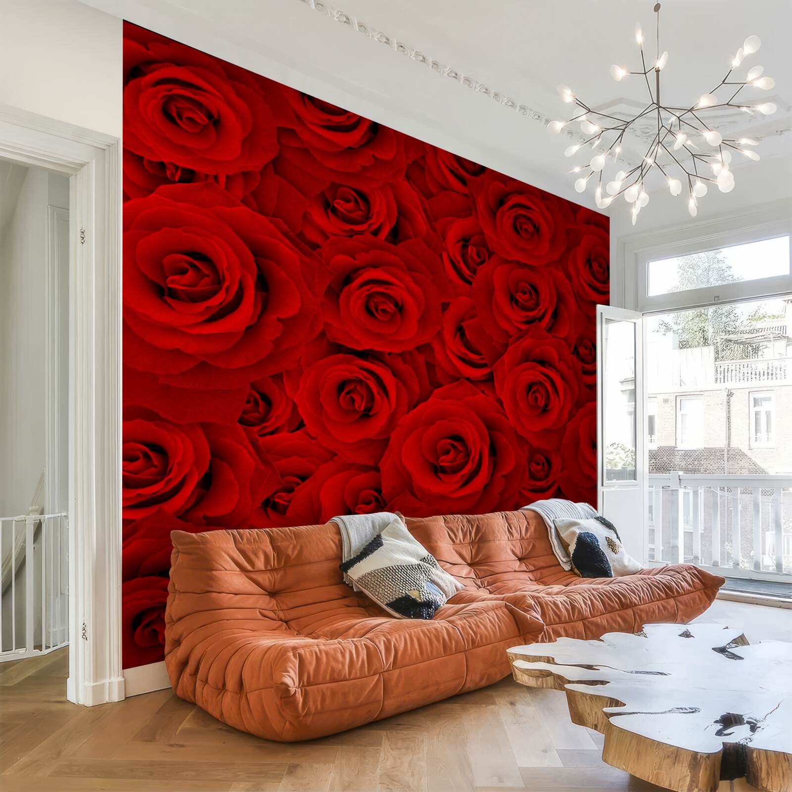 Fototapeten Viele rote Rosen