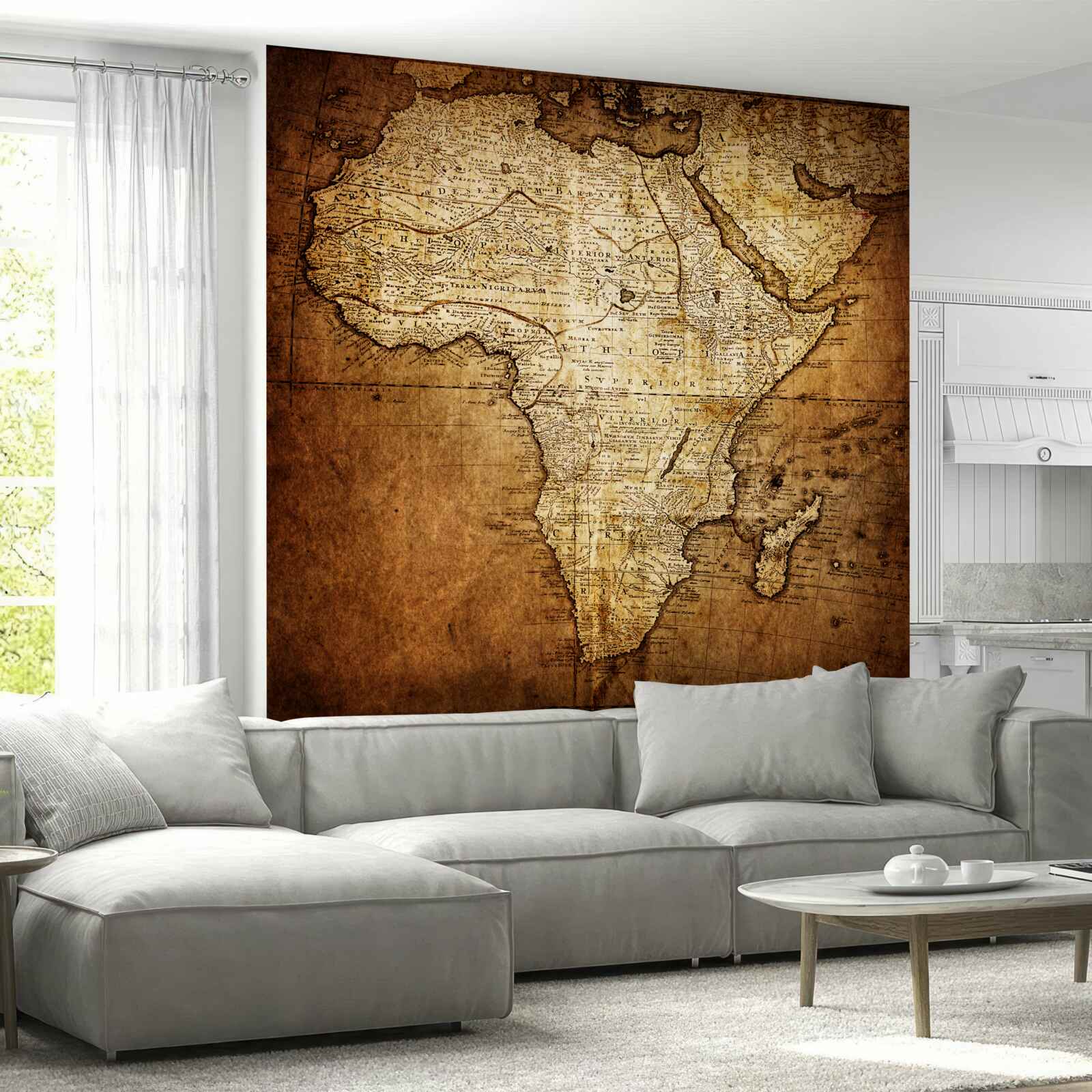 Fototapeten Große afrikanische Größe auf der Karte