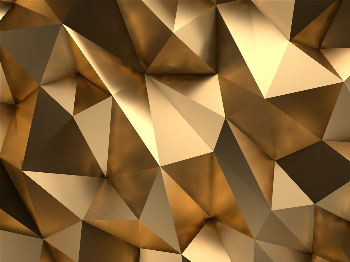 Fototapeten Goldene geometrische Formen