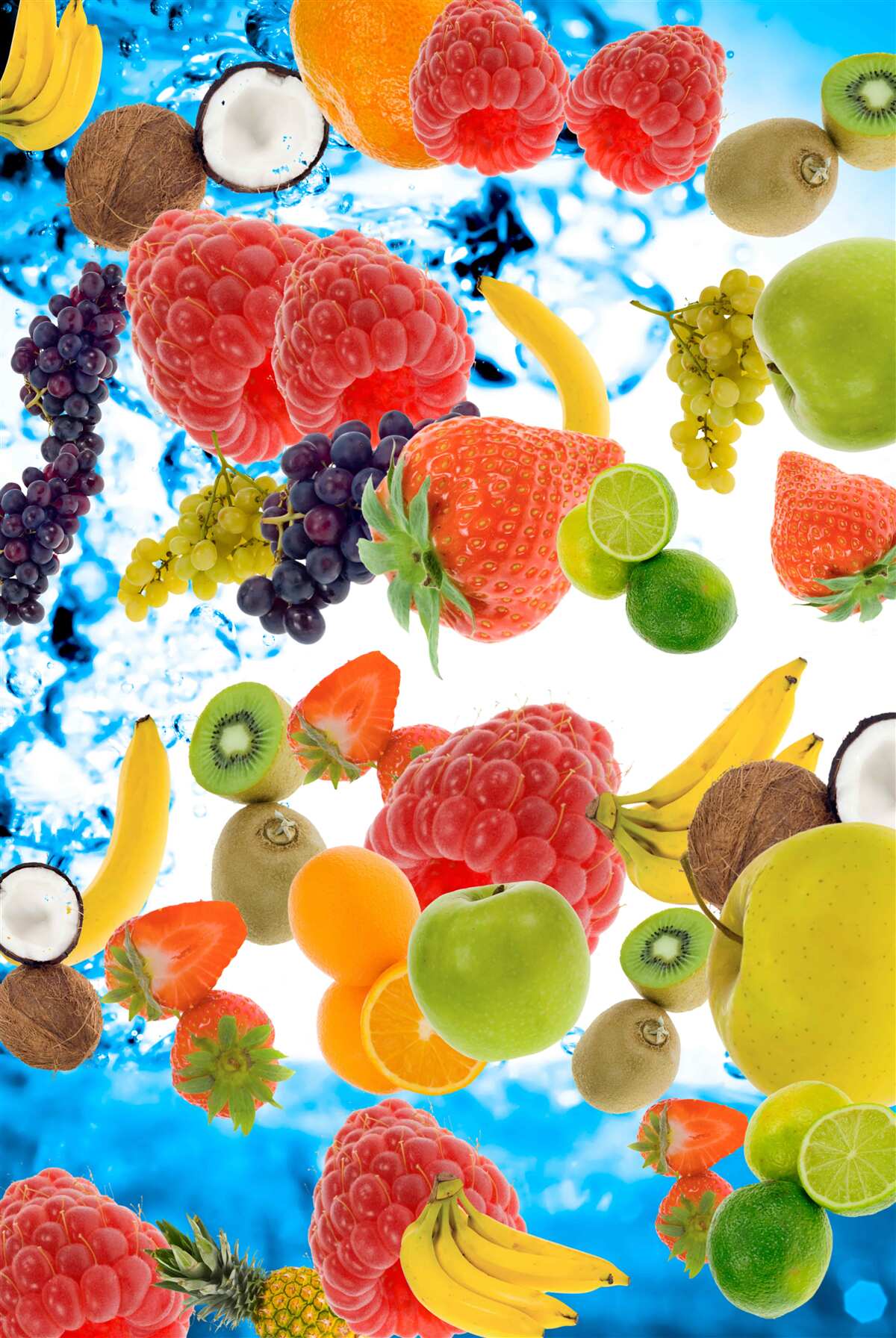 Fototapeten Frische Sommerfrucht im Wasser