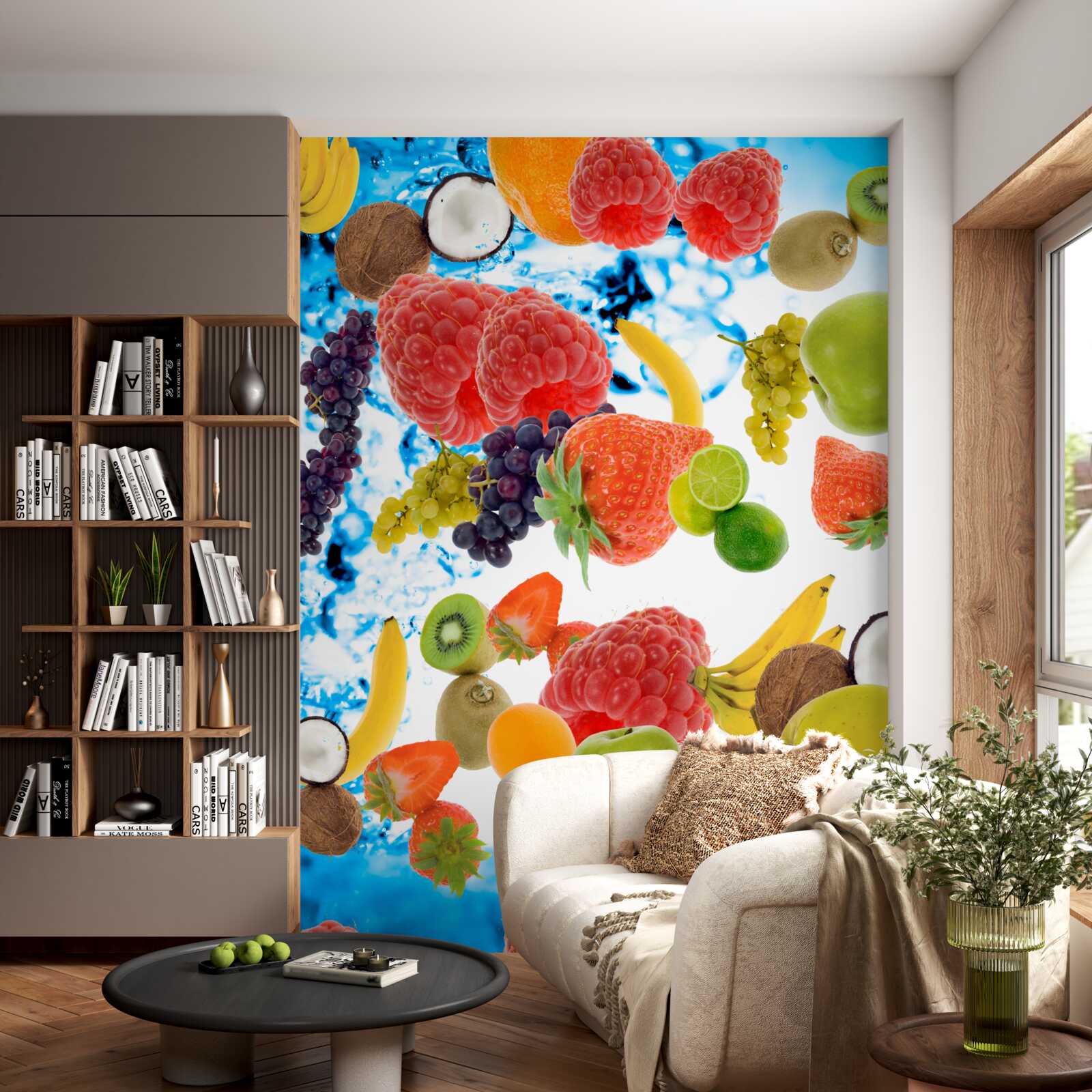 Fototapeten Frische Sommerfrucht im Wasser