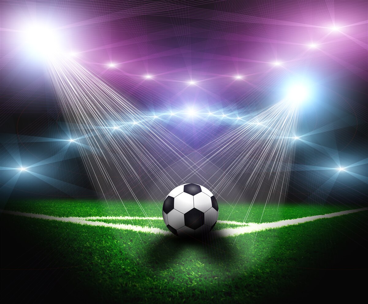 Fototapeten Fußball im Rampenlicht