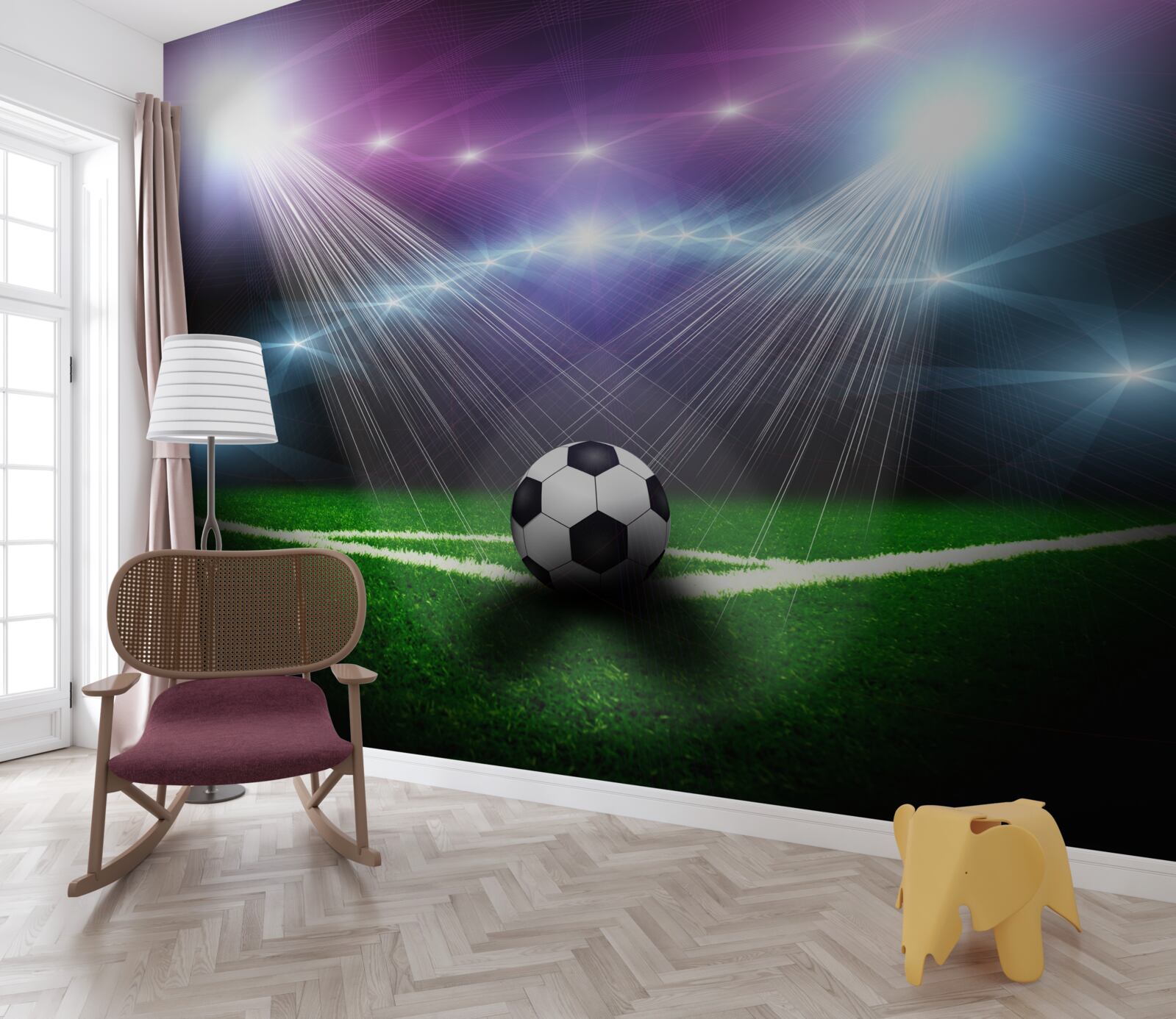 Fototapeten Fußball im Rampenlicht
