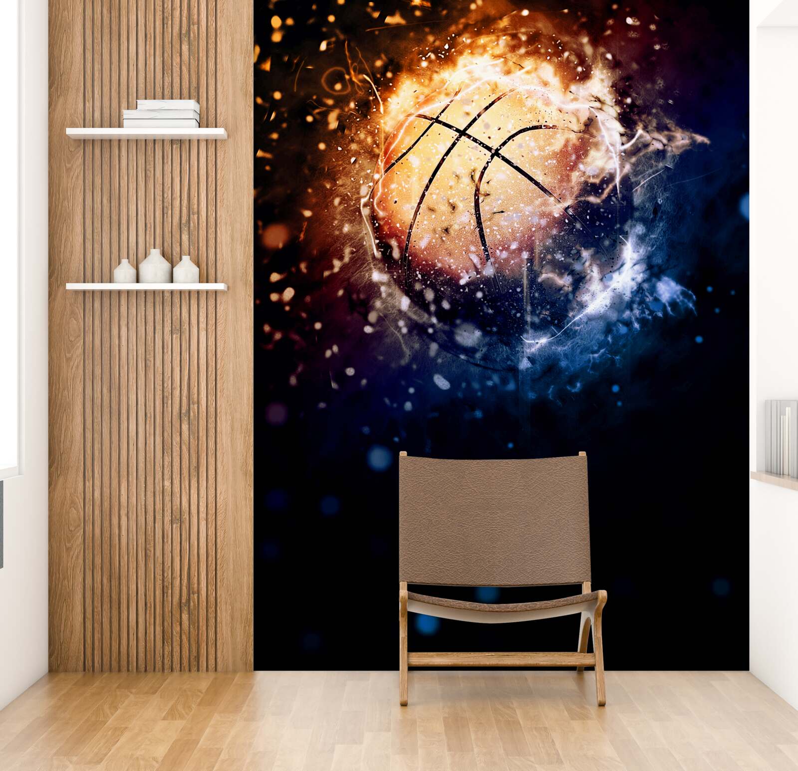 Fototapeten Brennen Basketball