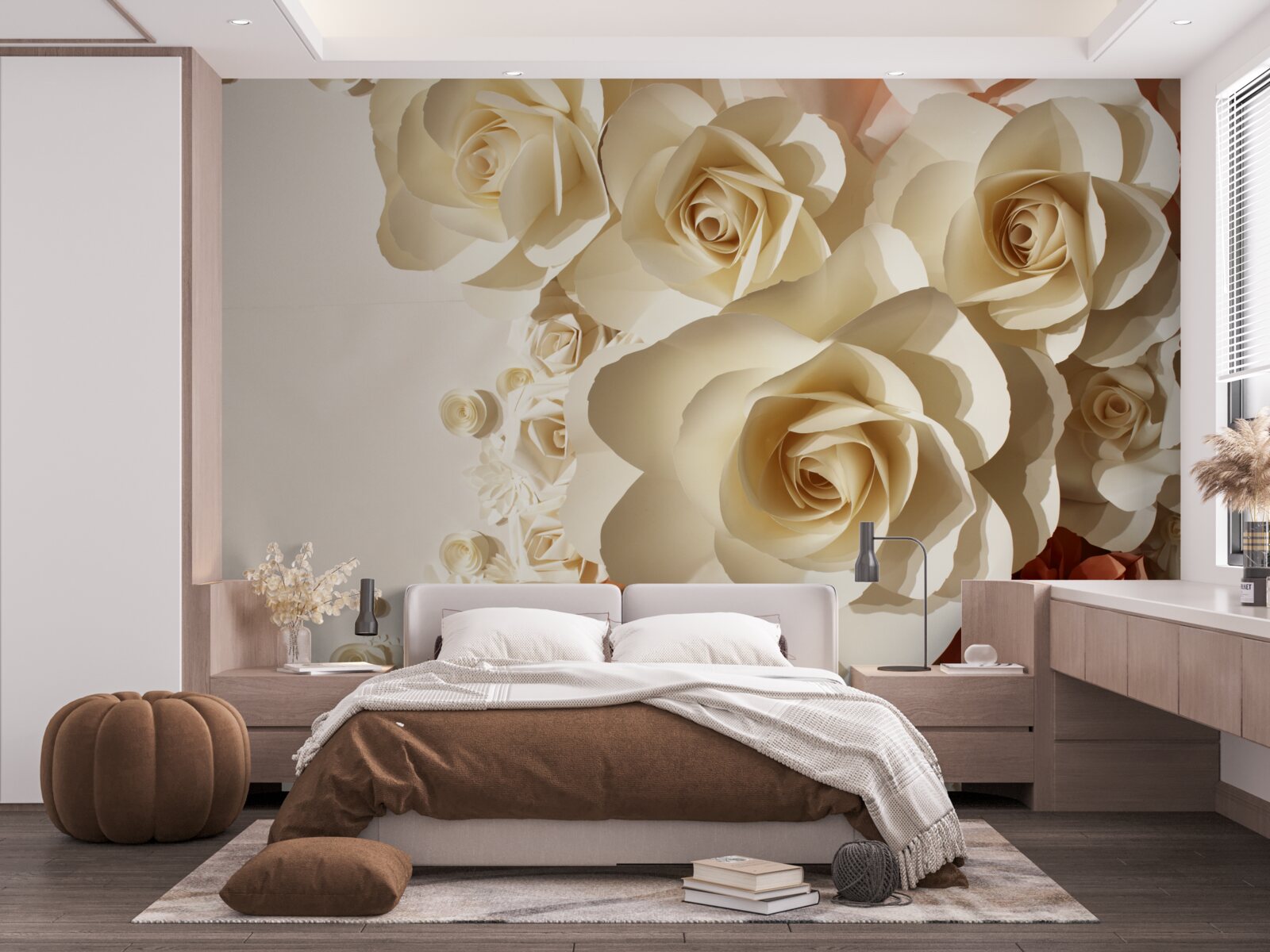 Fototapeten Tonblumen in Form von Skulpturen