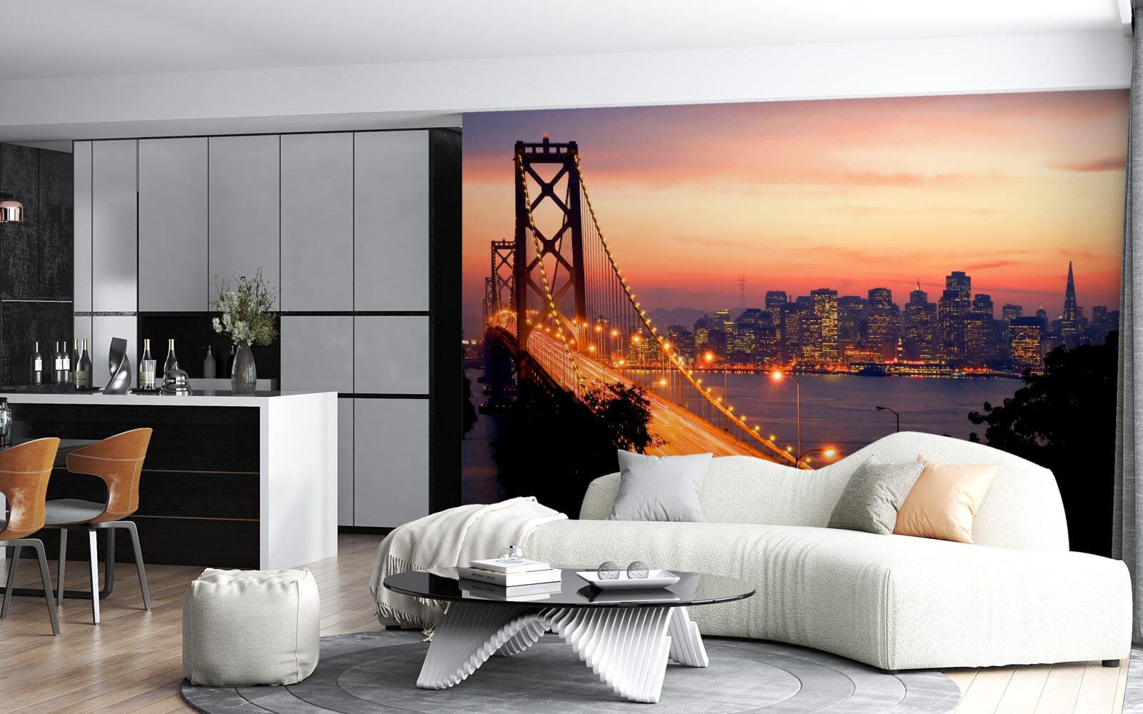 Fototapeten San Francisco ist beleuchtet