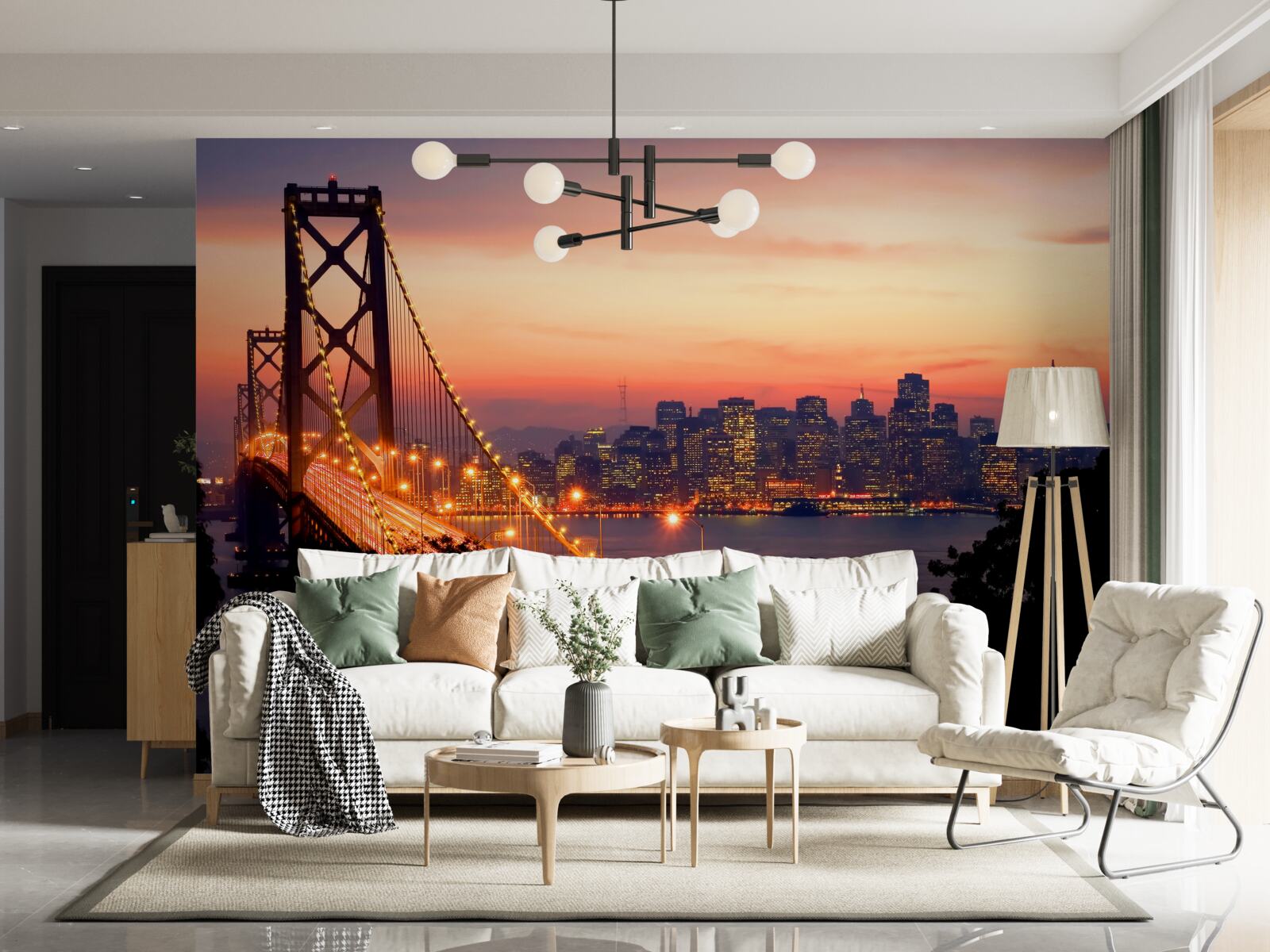 Fototapeten San Francisco ist beleuchtet