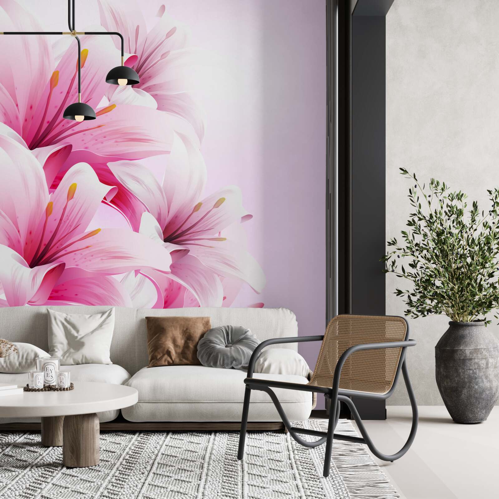 Fototapeten Ein zartes Bouquet von Pink Alstreme