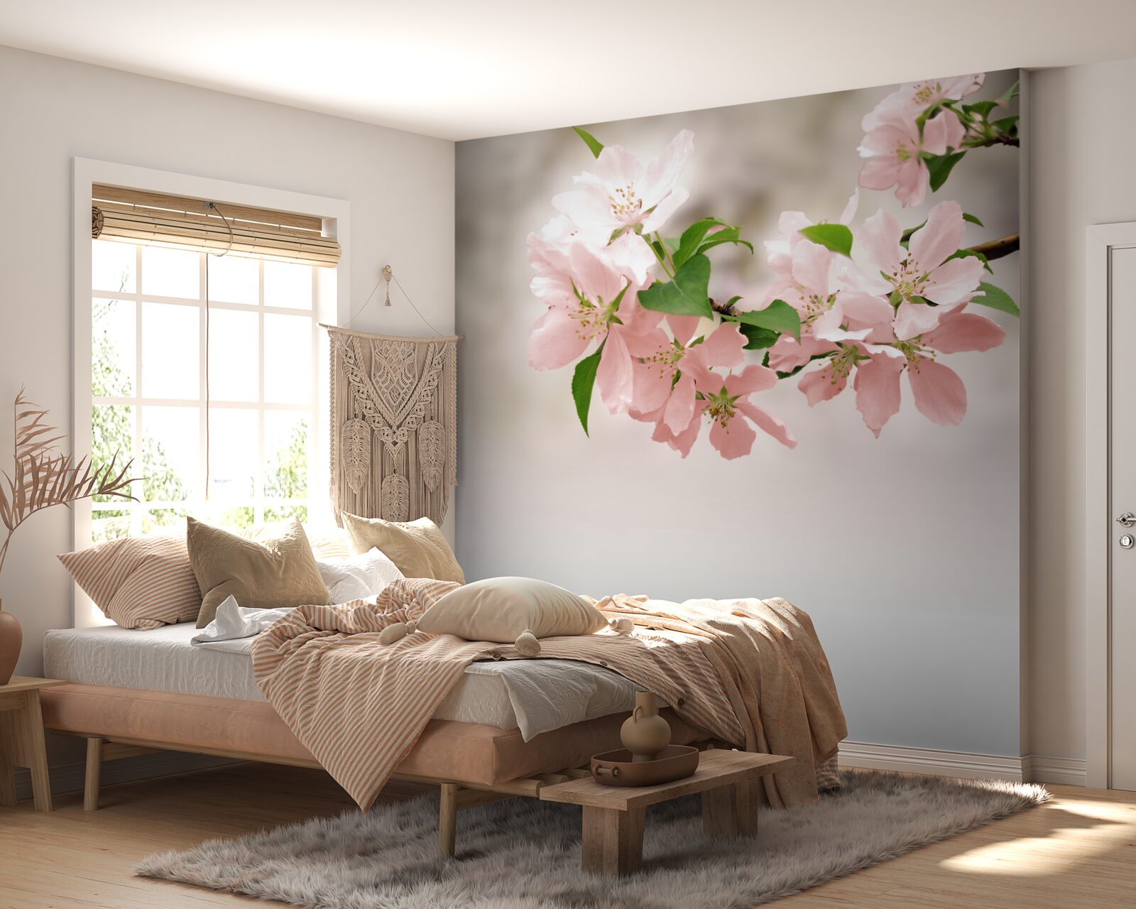 Fototapeten Sakura rosa Blumen