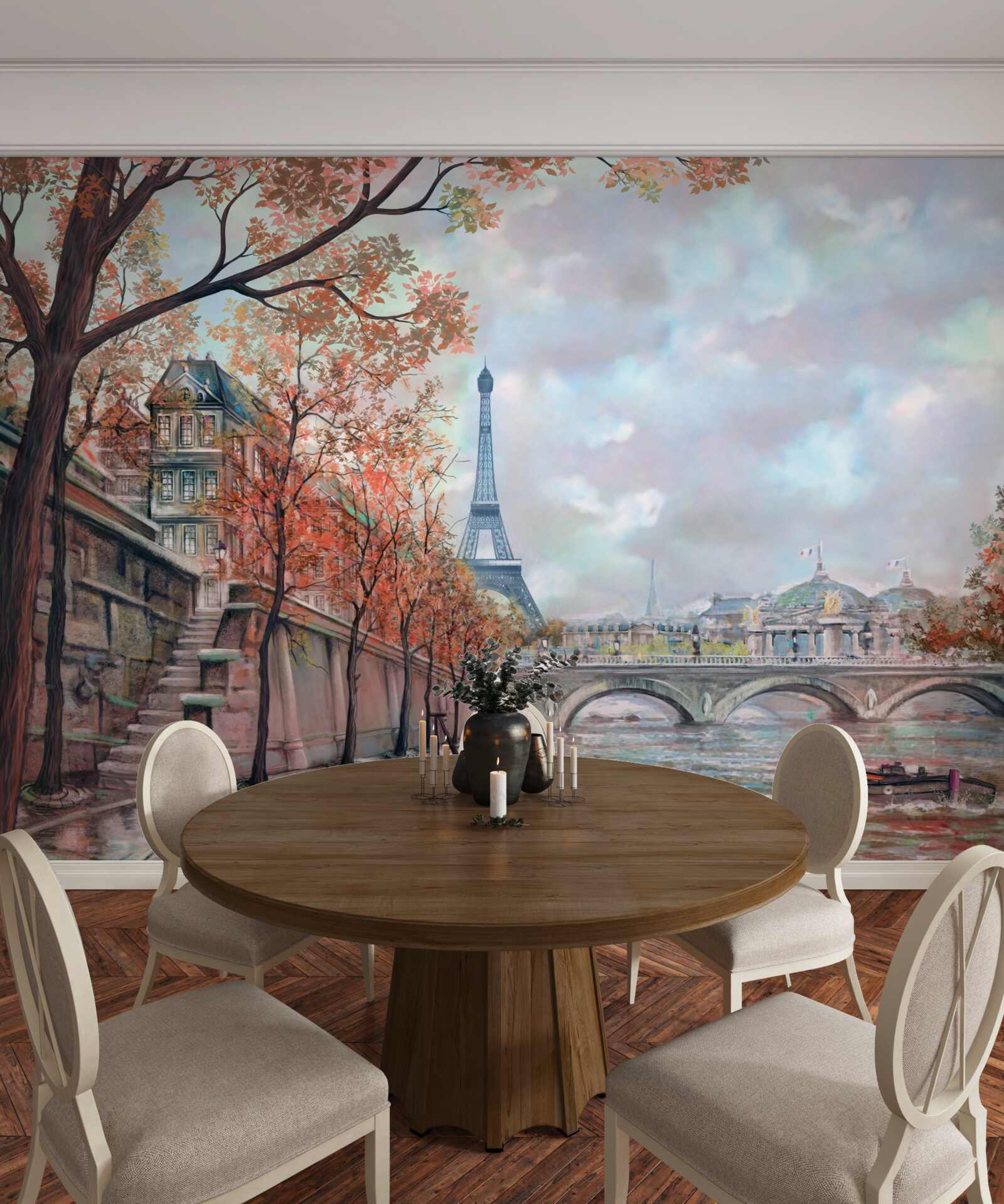 Fototapeten Paris Landschaft und Böschung in Farben