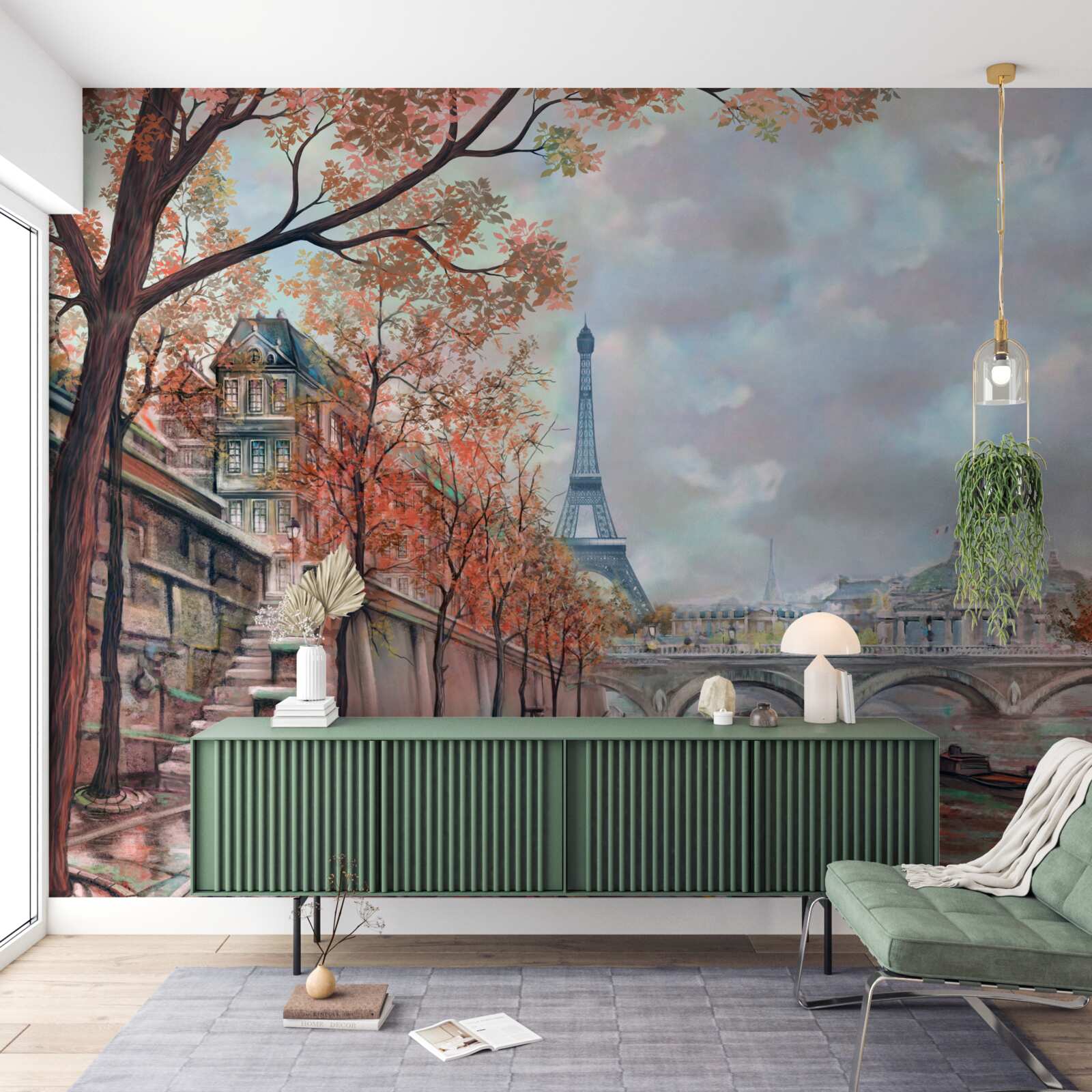 Fototapeten Paris Landschaft und Böschung in Farben