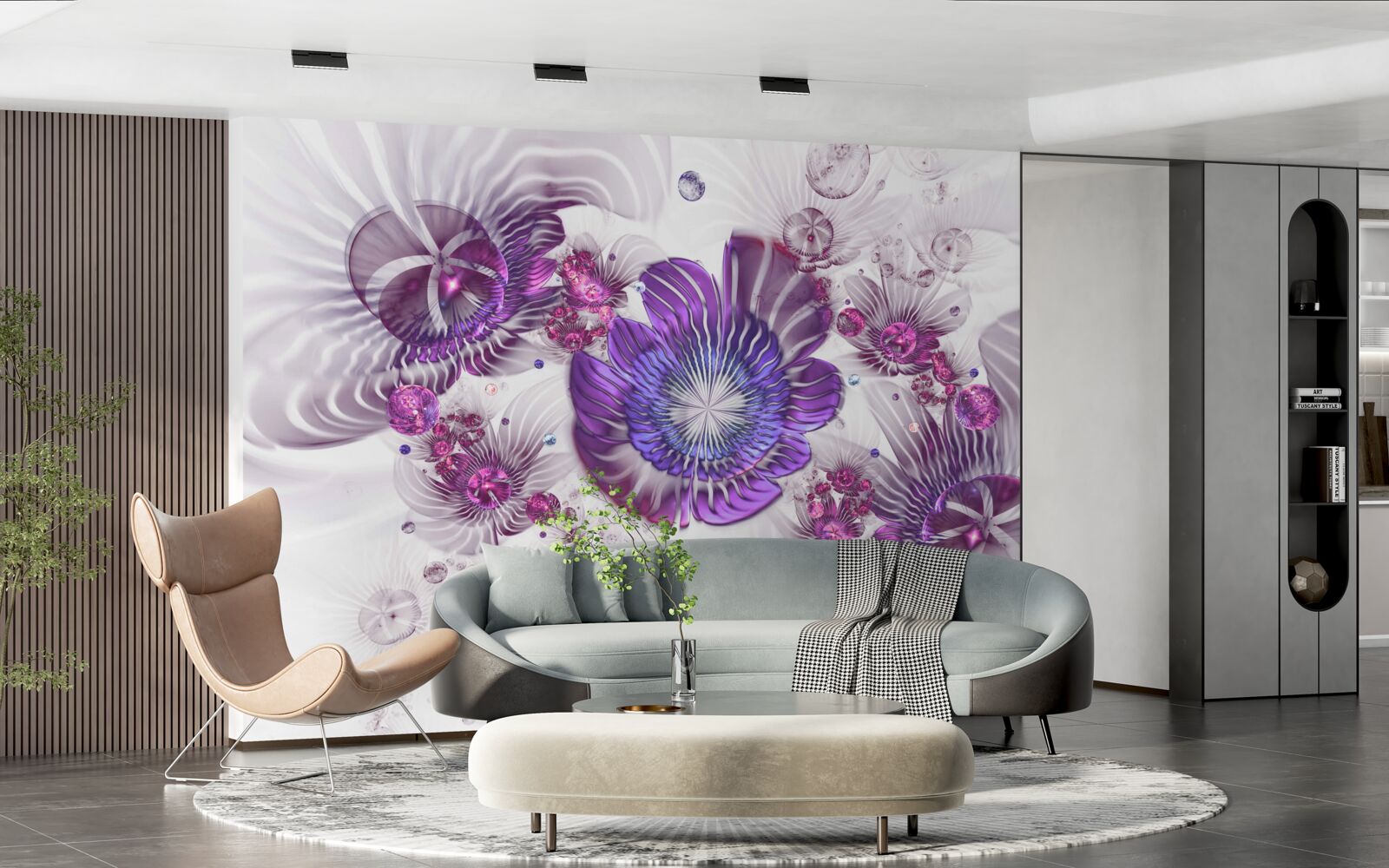 Fototapeten abstrakte Blumenmuster