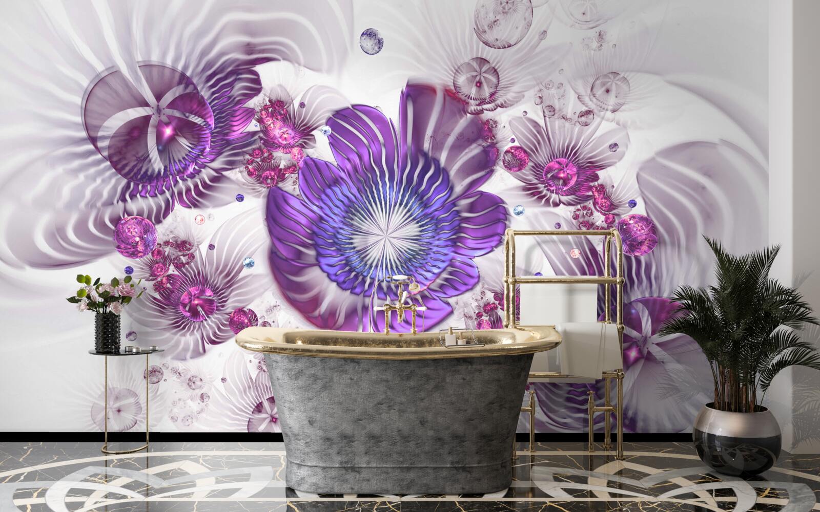 Fototapeten abstrakte Blumenmuster