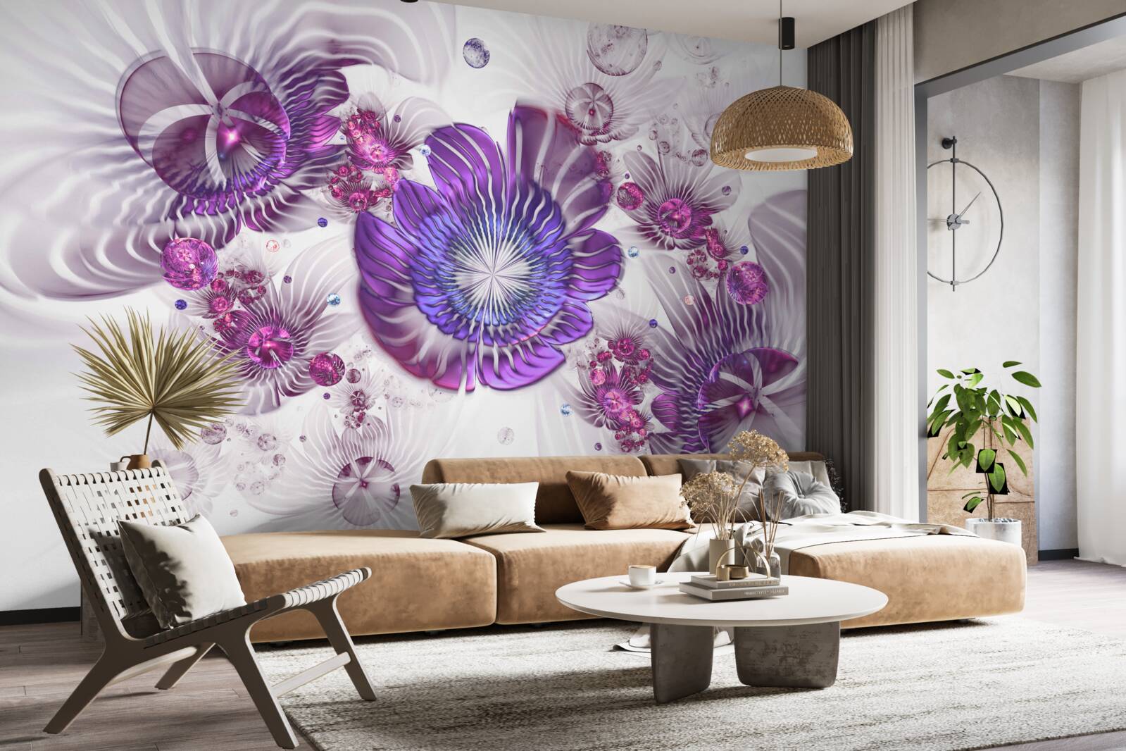 Fototapeten abstrakte Blumenmuster