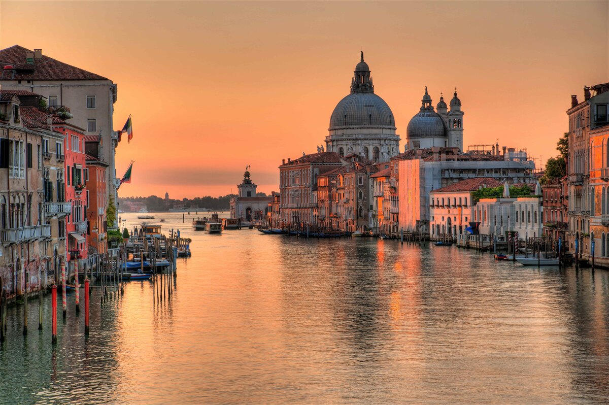 Fototapeten Venedig bei Sonnenuntergang