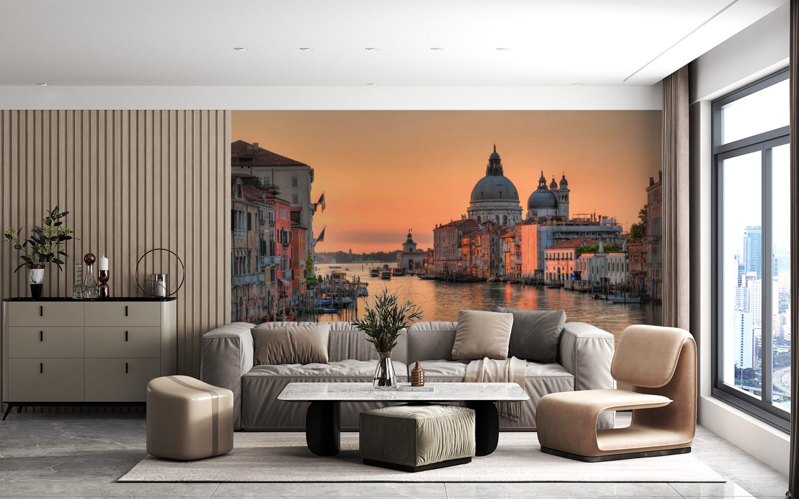 Fototapeten Venedig bei Sonnenuntergang