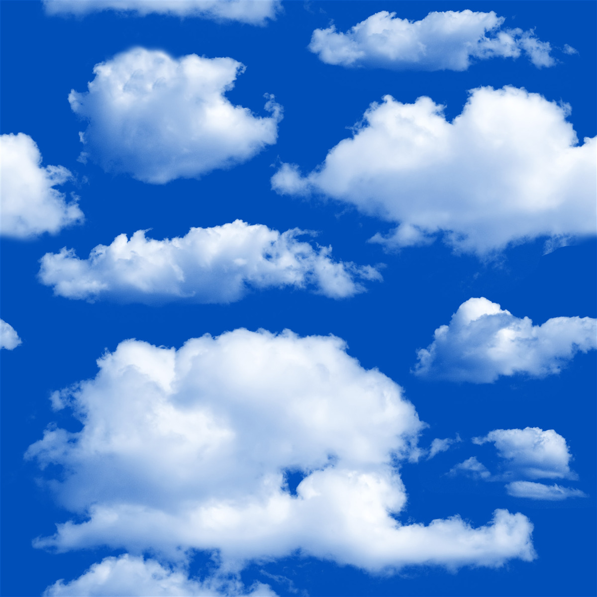 Fototapeten Viele schneebedeckte Formen -weiße Wolken am Himmel