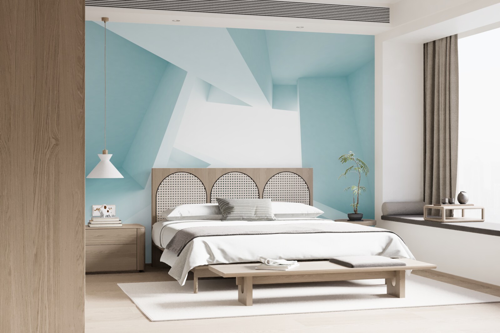 Fototapeten geometrische Formen im Abstand der Abstraktion
