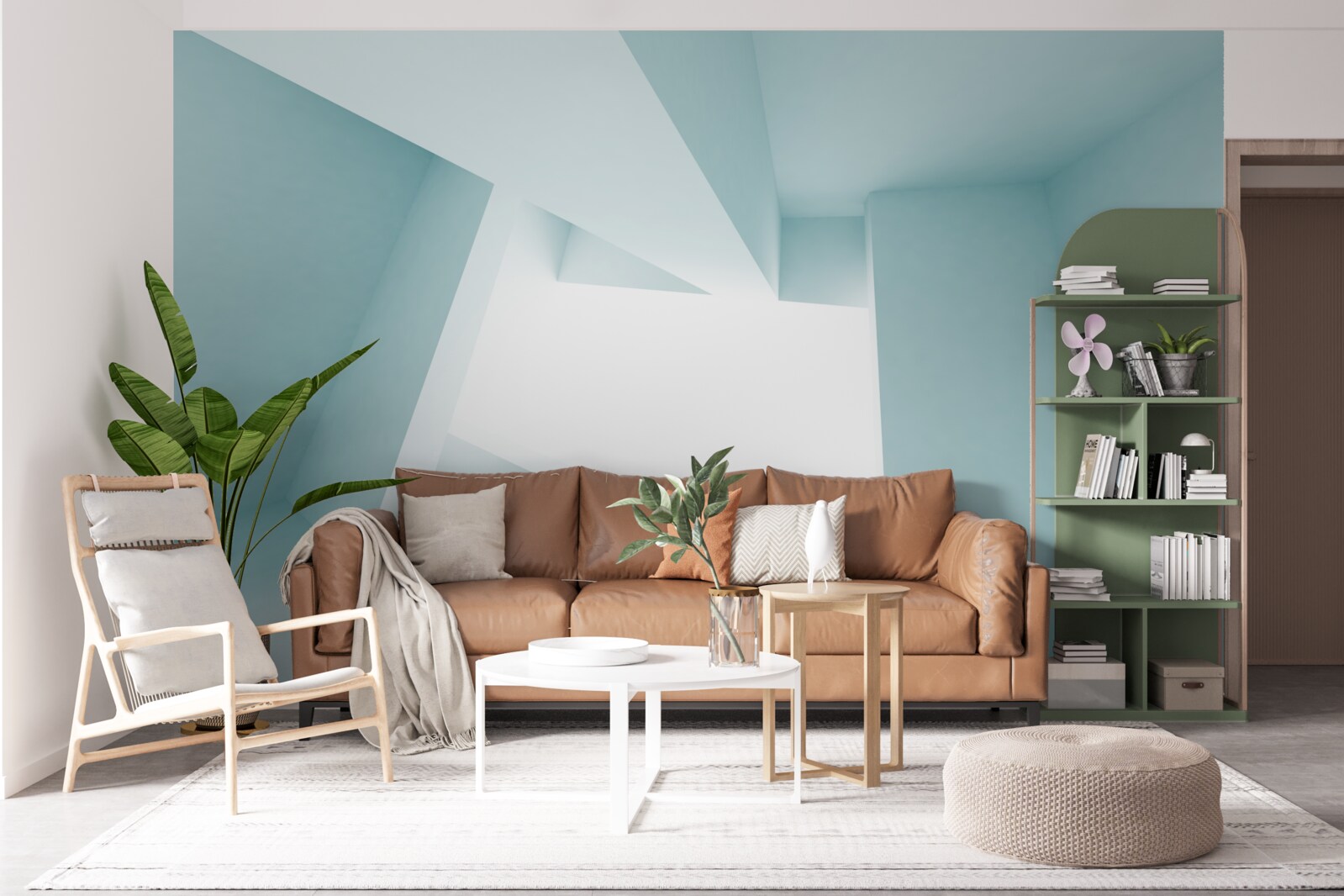 Fototapeten geometrische Formen im Abstand der Abstraktion