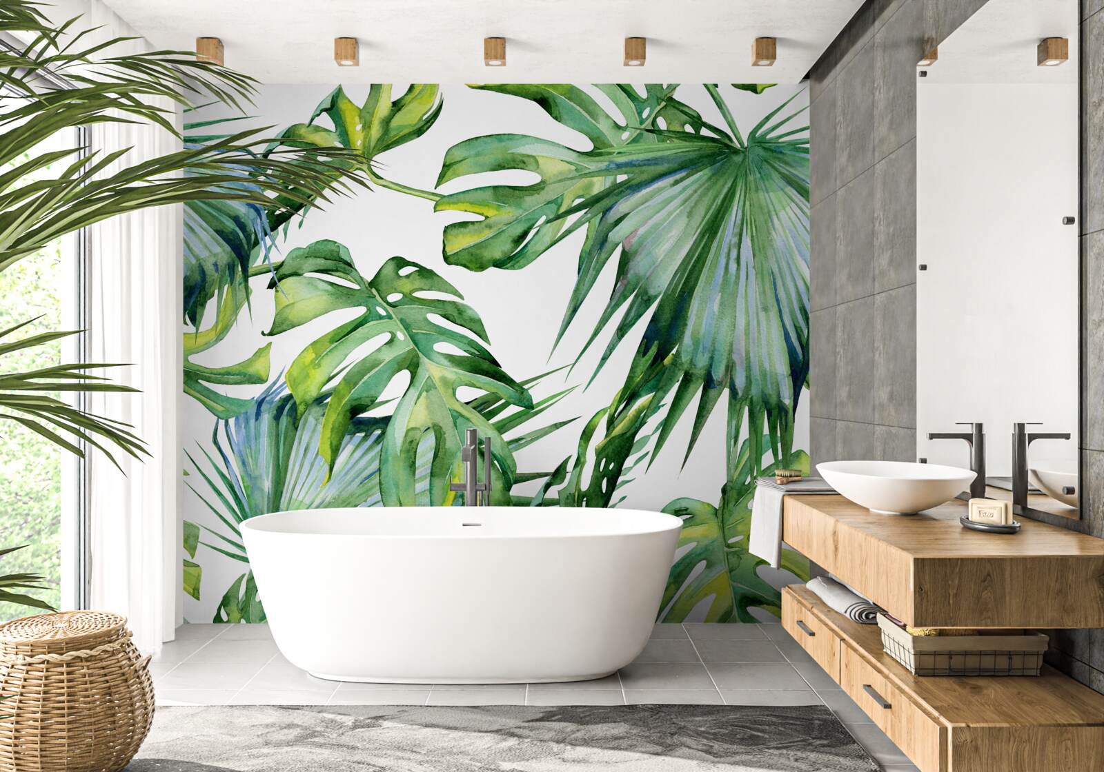 Fototapeten Monstera verlässt die Tropen