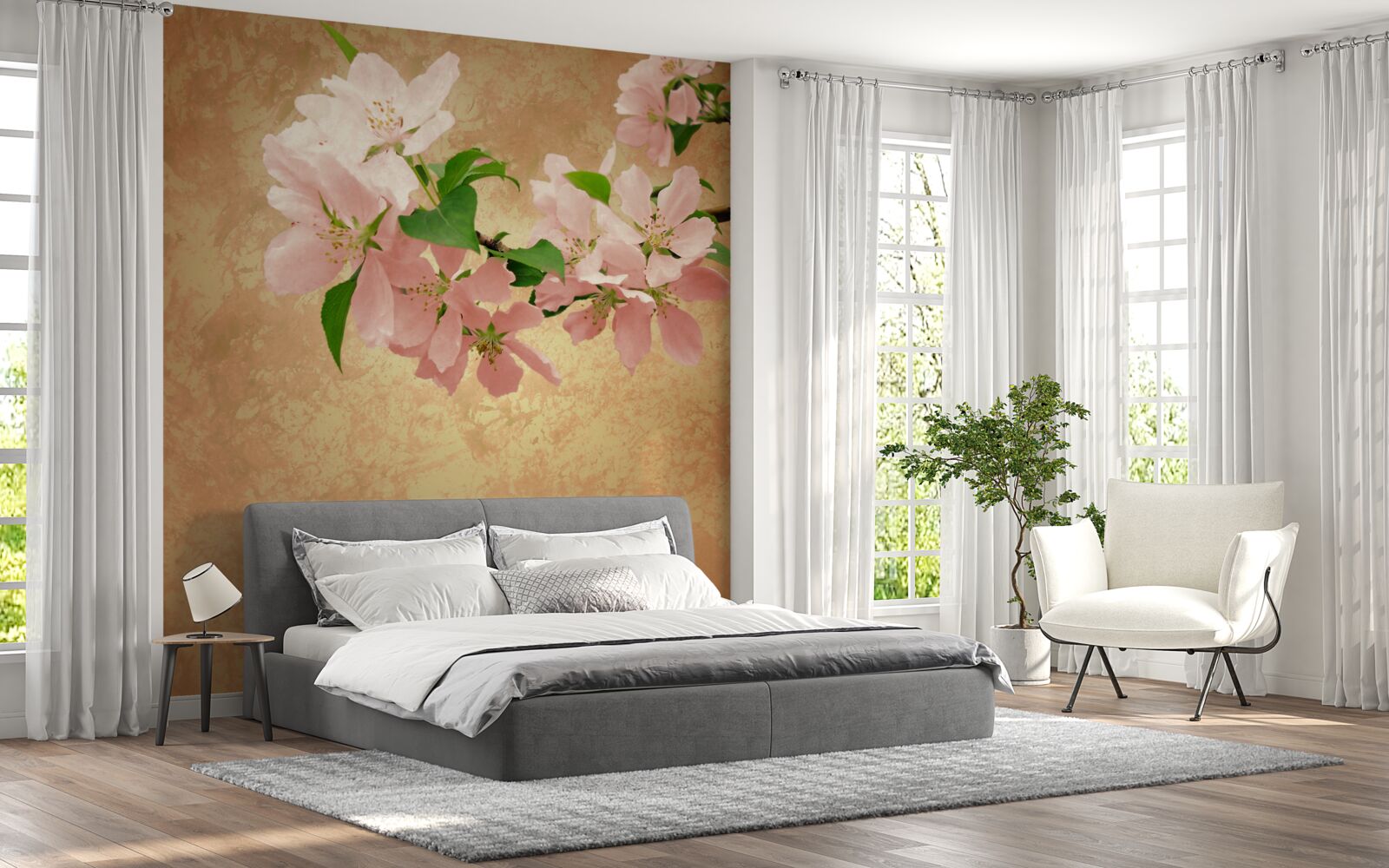Fototapeten Junge zarte Sakura -Blumen