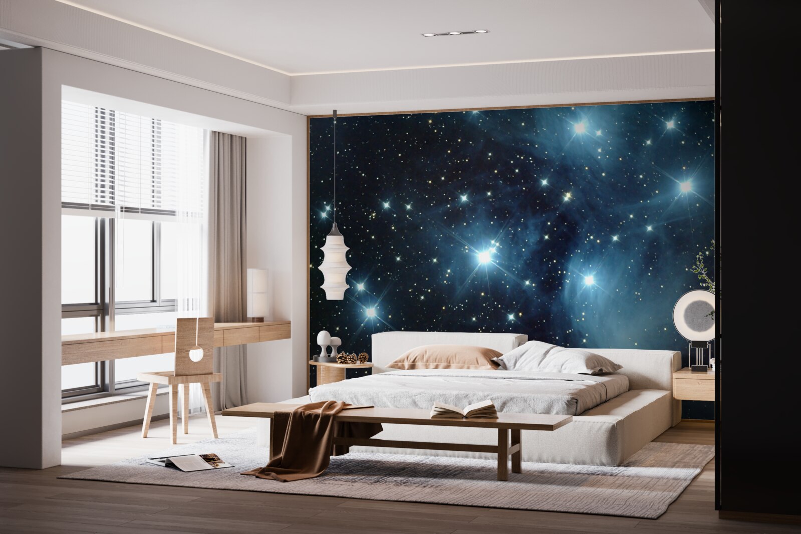 Fototapeten Himmlische Körper in unzähligen Galaxien