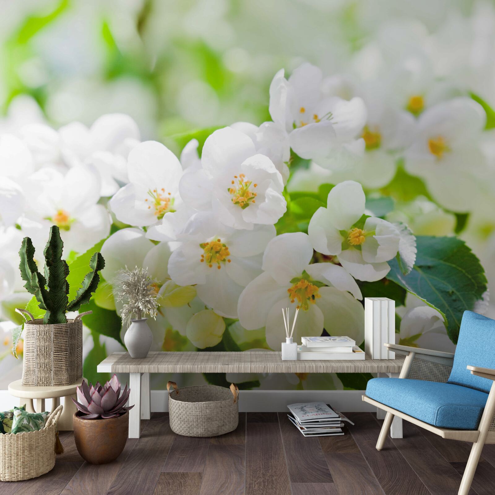 Fototapeten Jasminblüten mit einem angenehmen Aroma