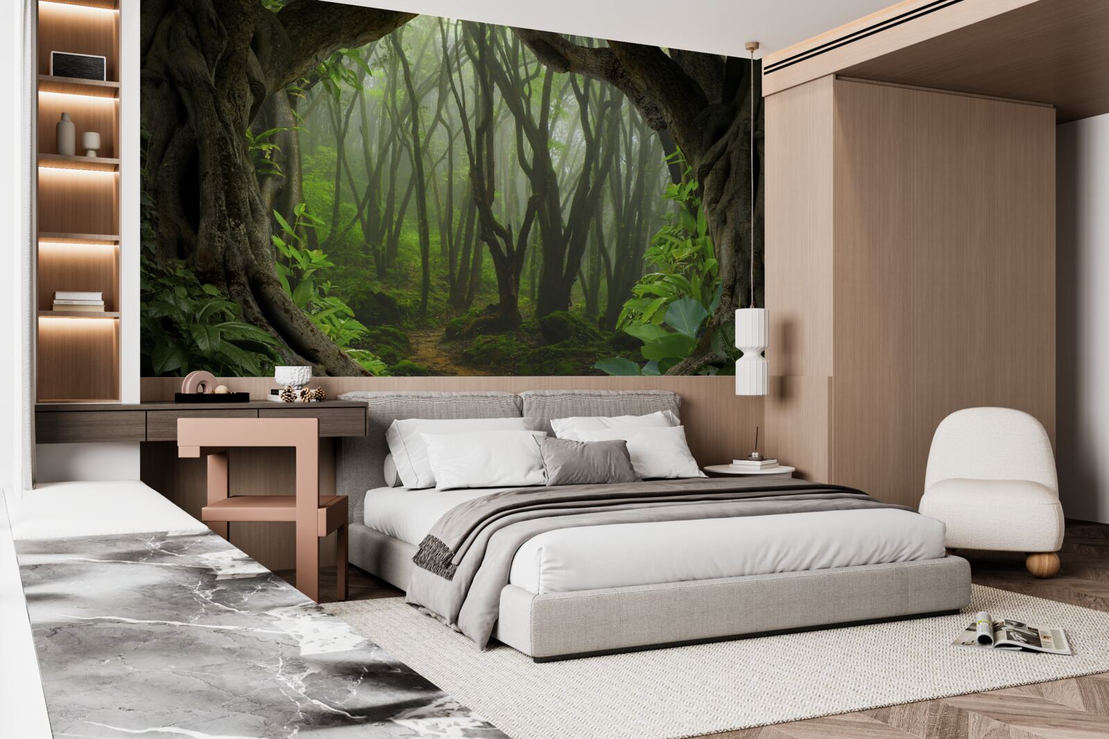 Fototapeten Üppige Emerald Palisada von Bäumen