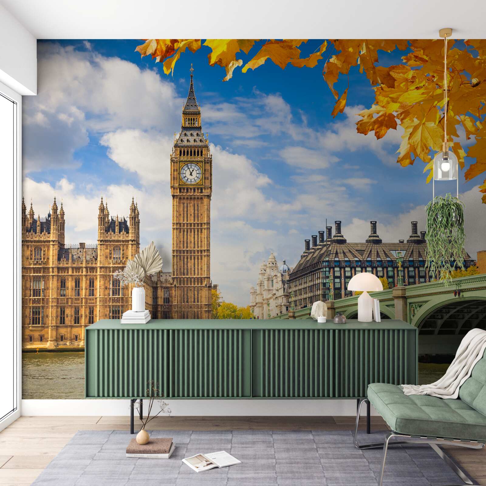 Fototapeten Goldener Herbst im alten London