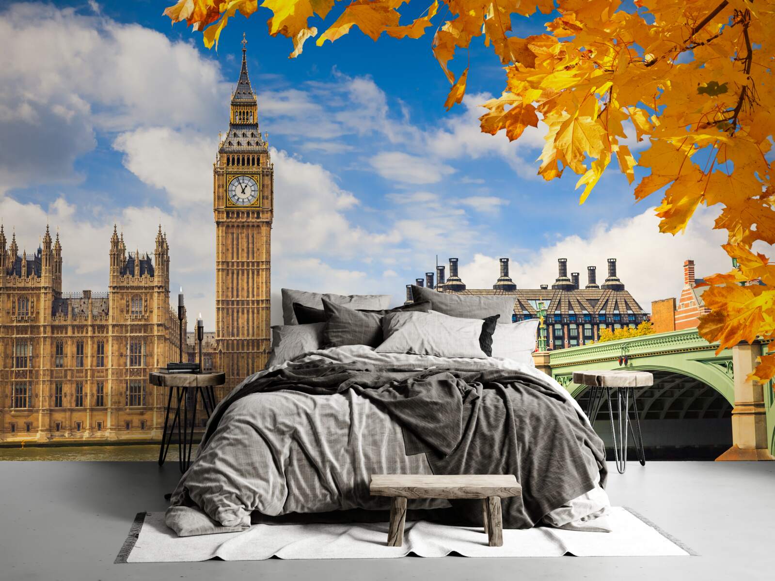 Fototapeten Goldener Herbst im alten London