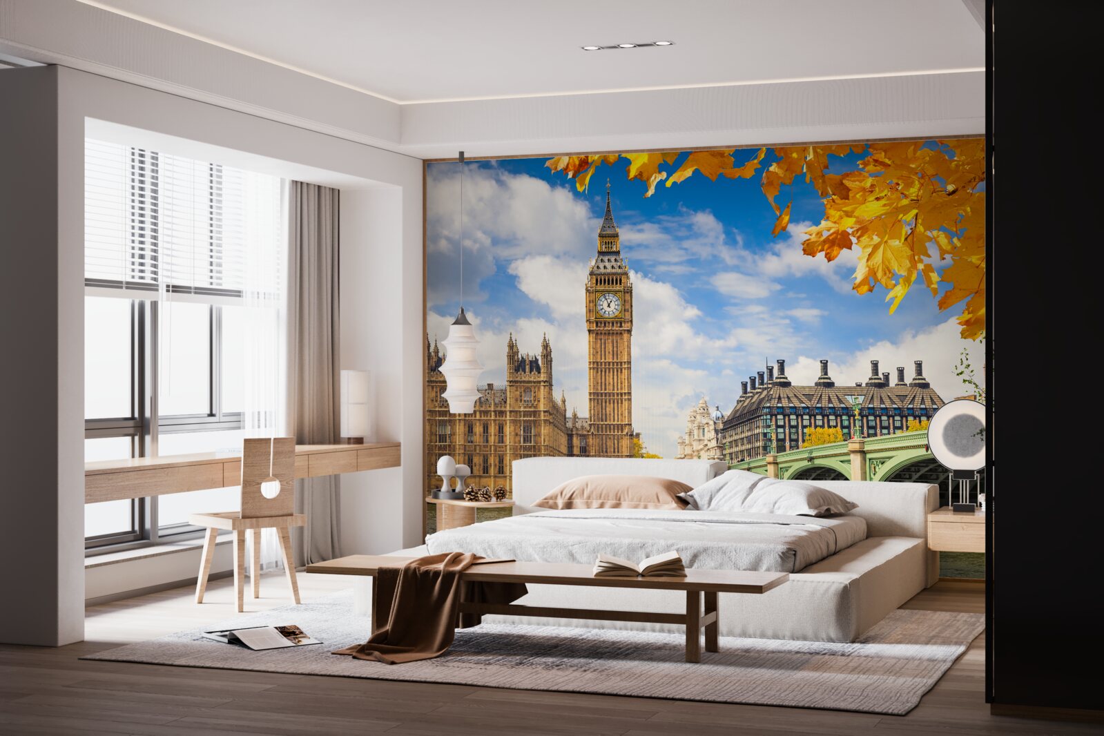 Fototapeten Goldener Herbst im alten London