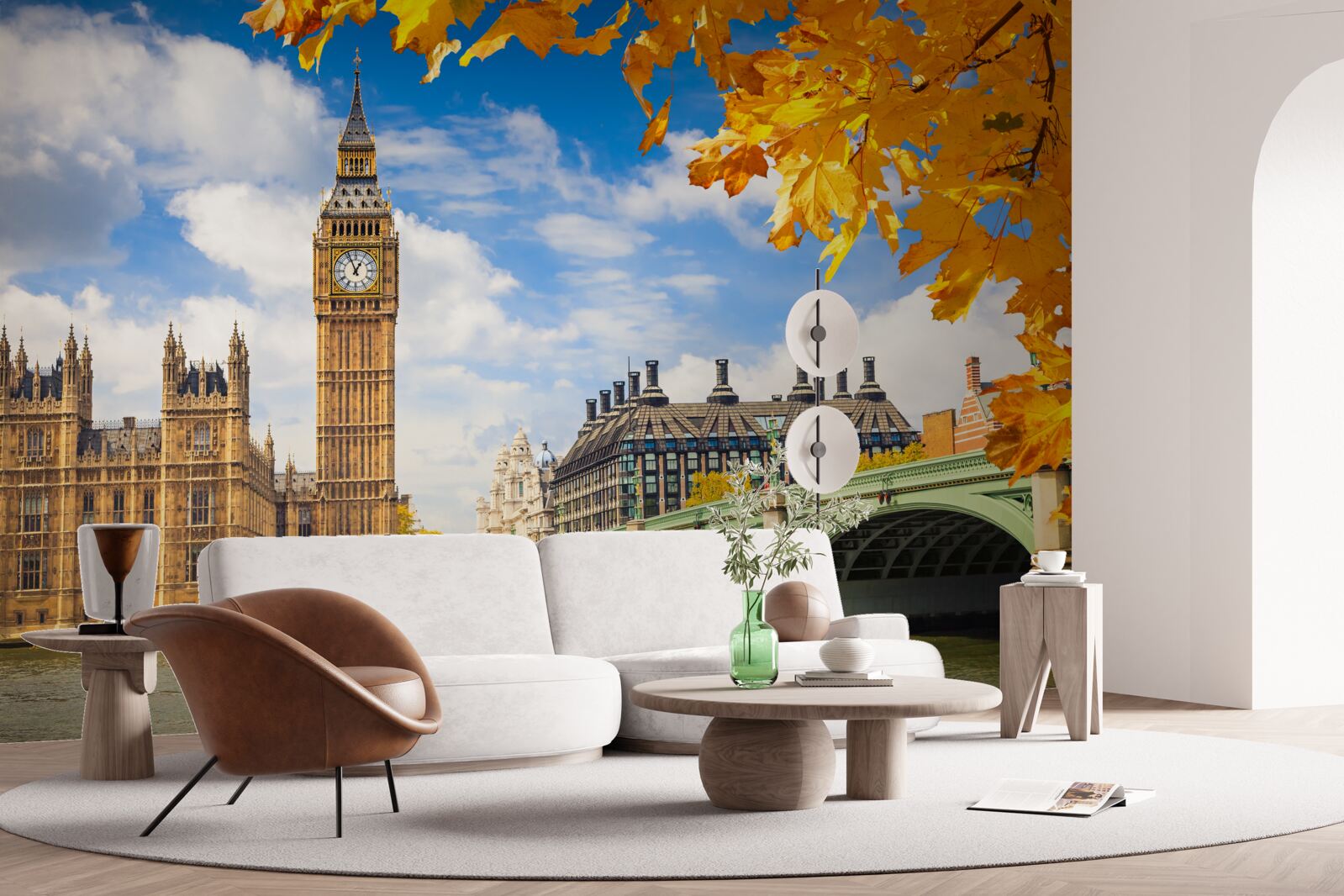 Fototapeten Goldener Herbst im alten London