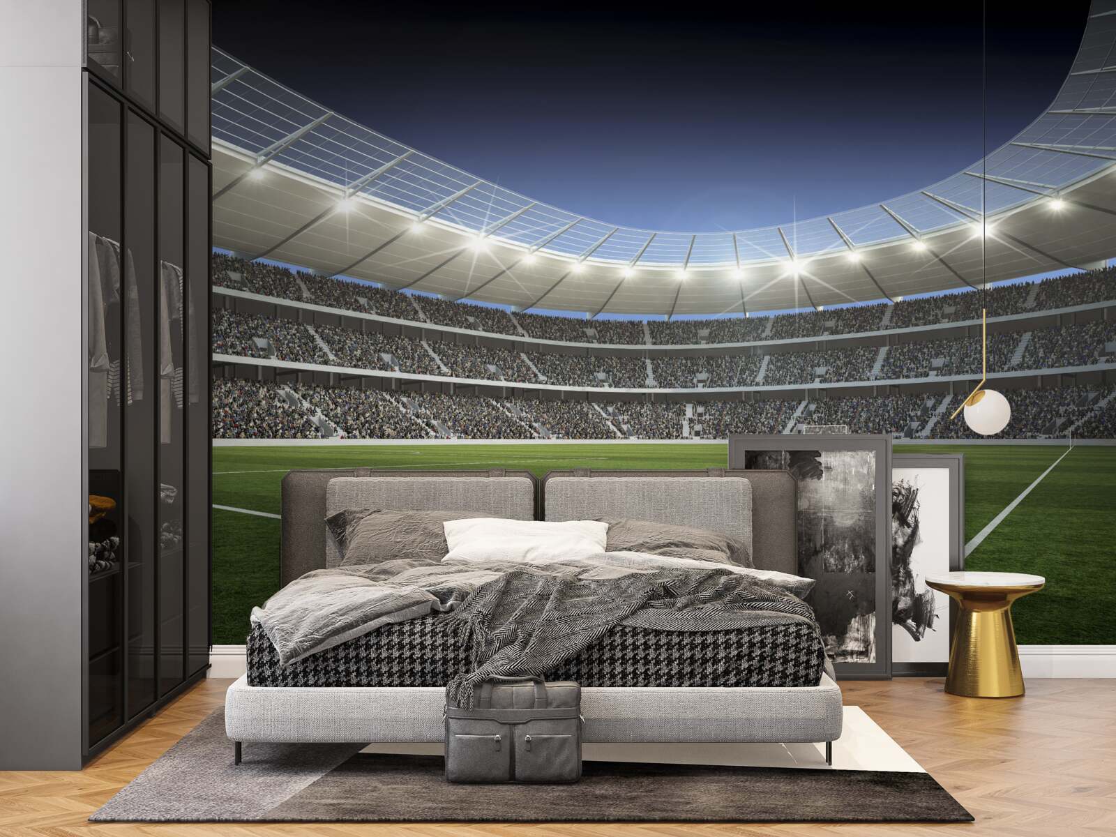 Fototapeten Das Stadion bereitet sich auf die Ankunft von Spielern vor