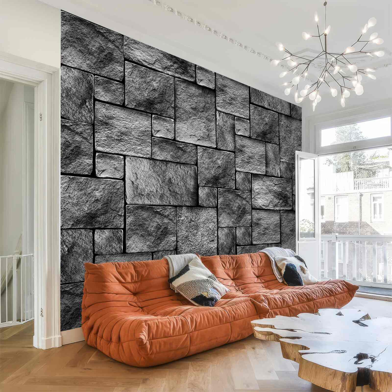 Fototapeten graue Mineralstruktur
