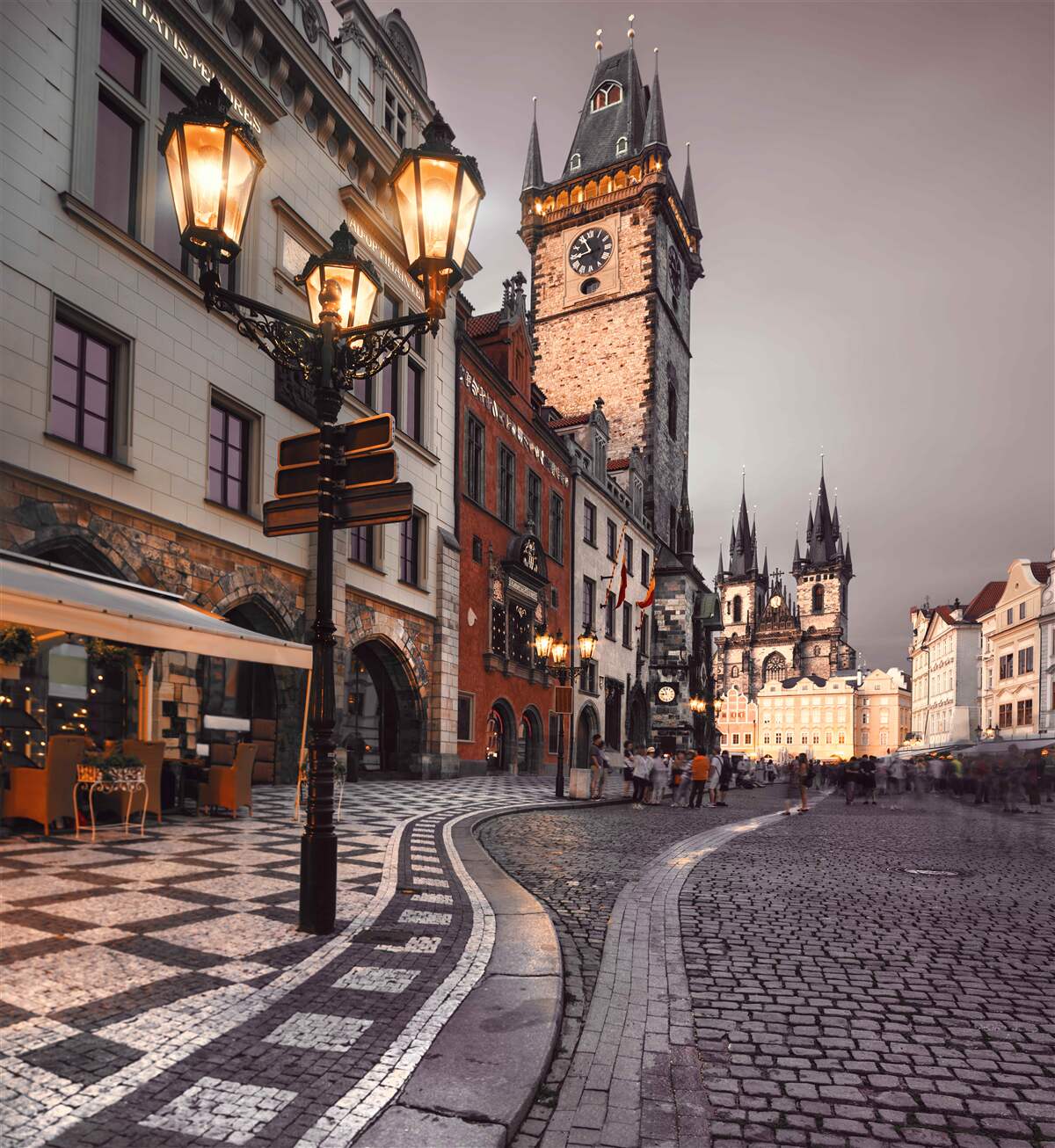 Fototapeten Cafe Square in Krakow voller Geschichte